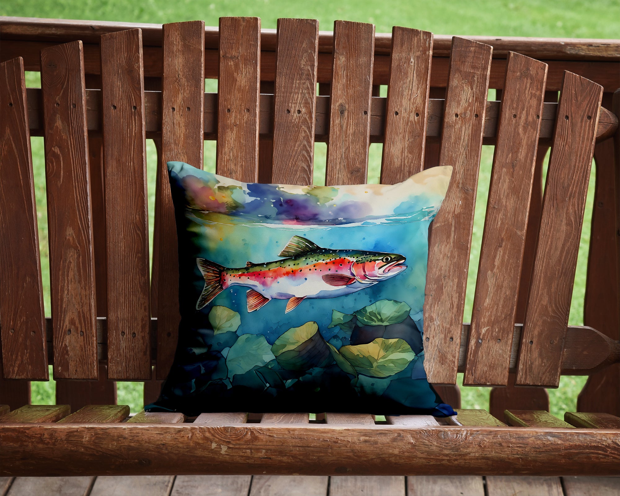 Buy this Rainbow Trout Throw Pillow