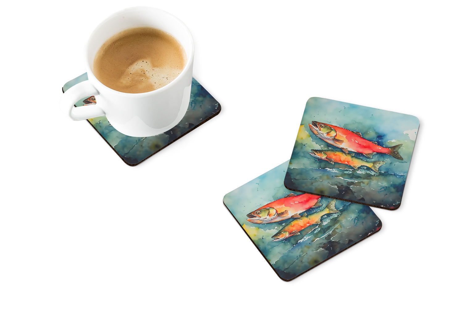 Salmon Foam Coasters