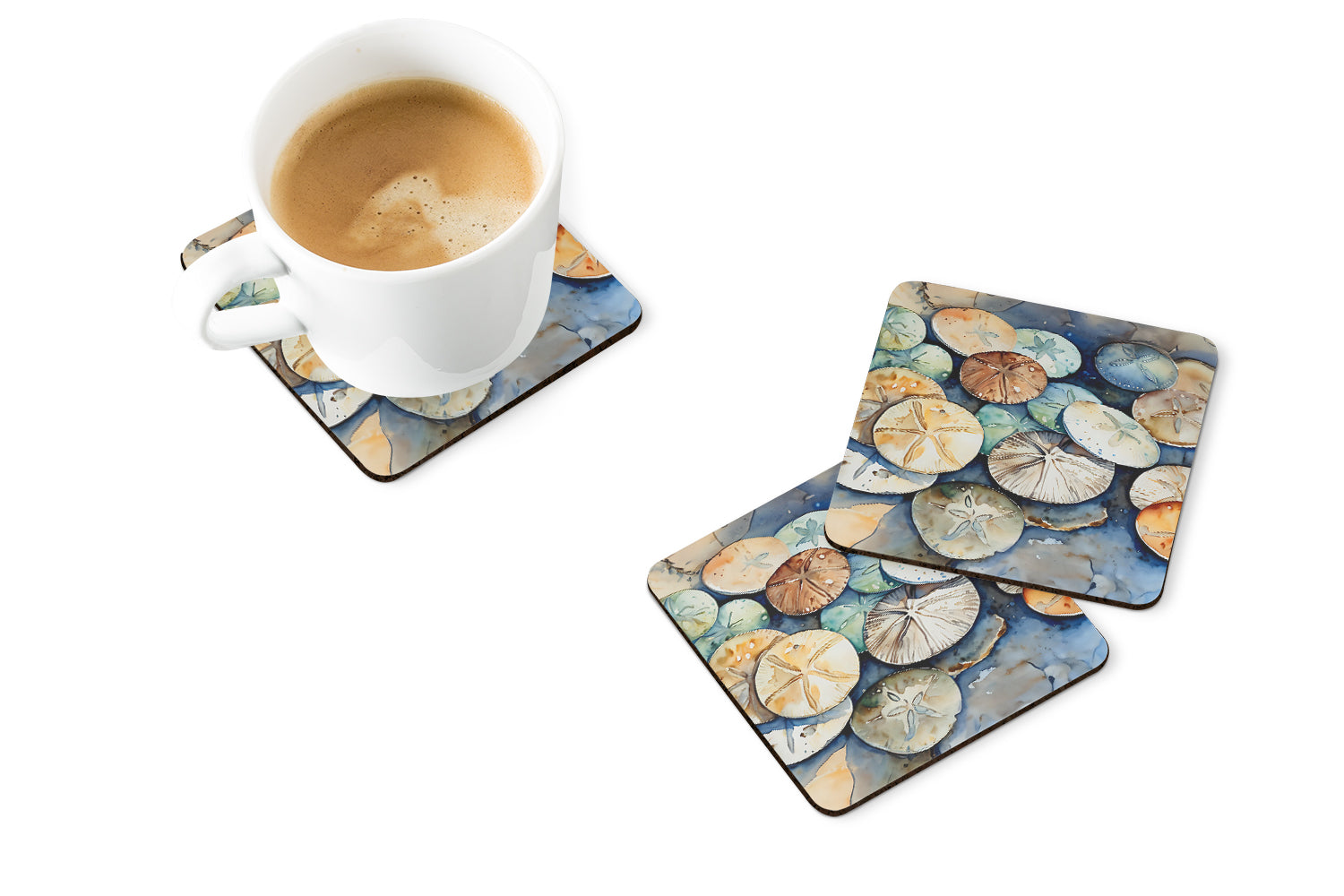 Buy this Sand Dollars Foam Coasters