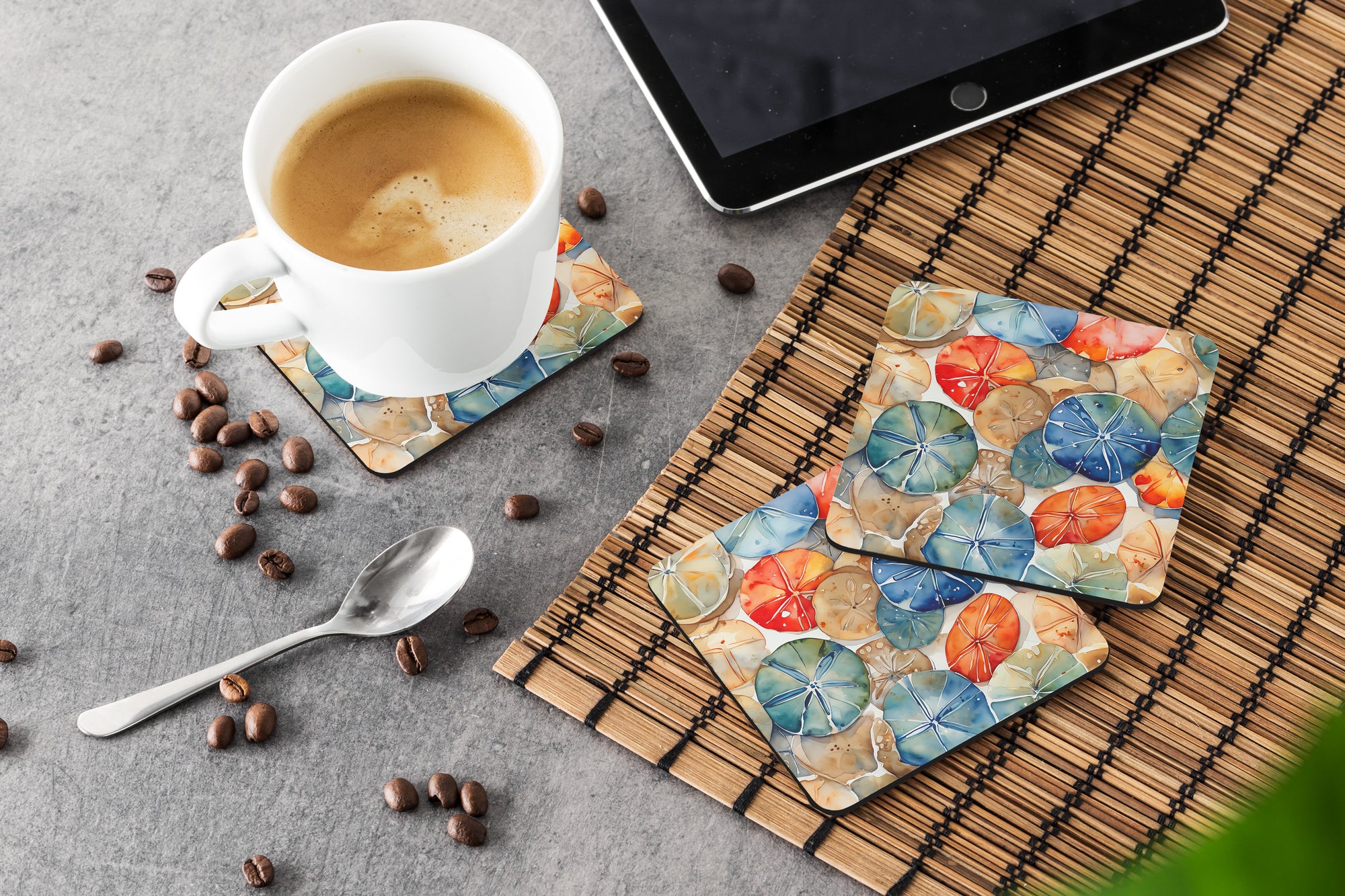 Sand Dollars Foam Coasters