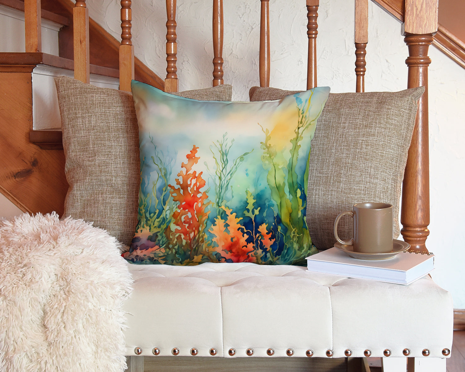 Seaweed Throw Pillow