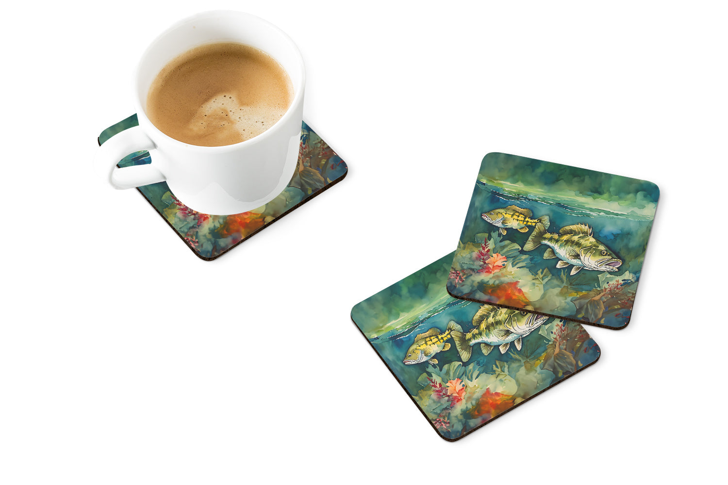 Buy this Smallmouth Bass Foam Coasters