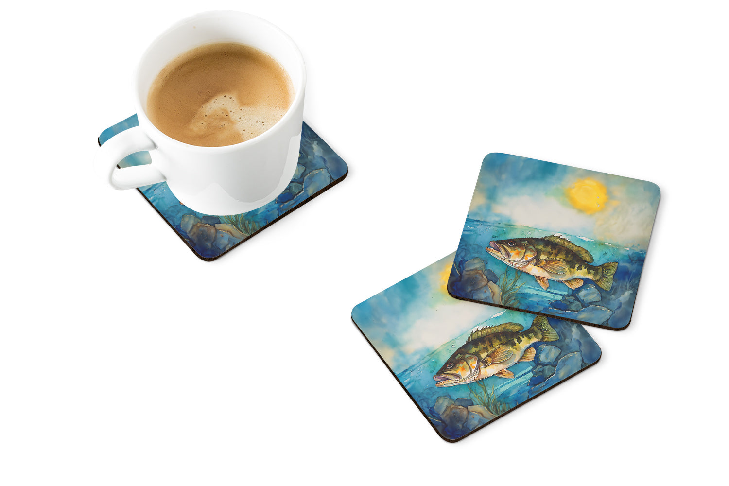 Smallmouth Bass Foam Coasters