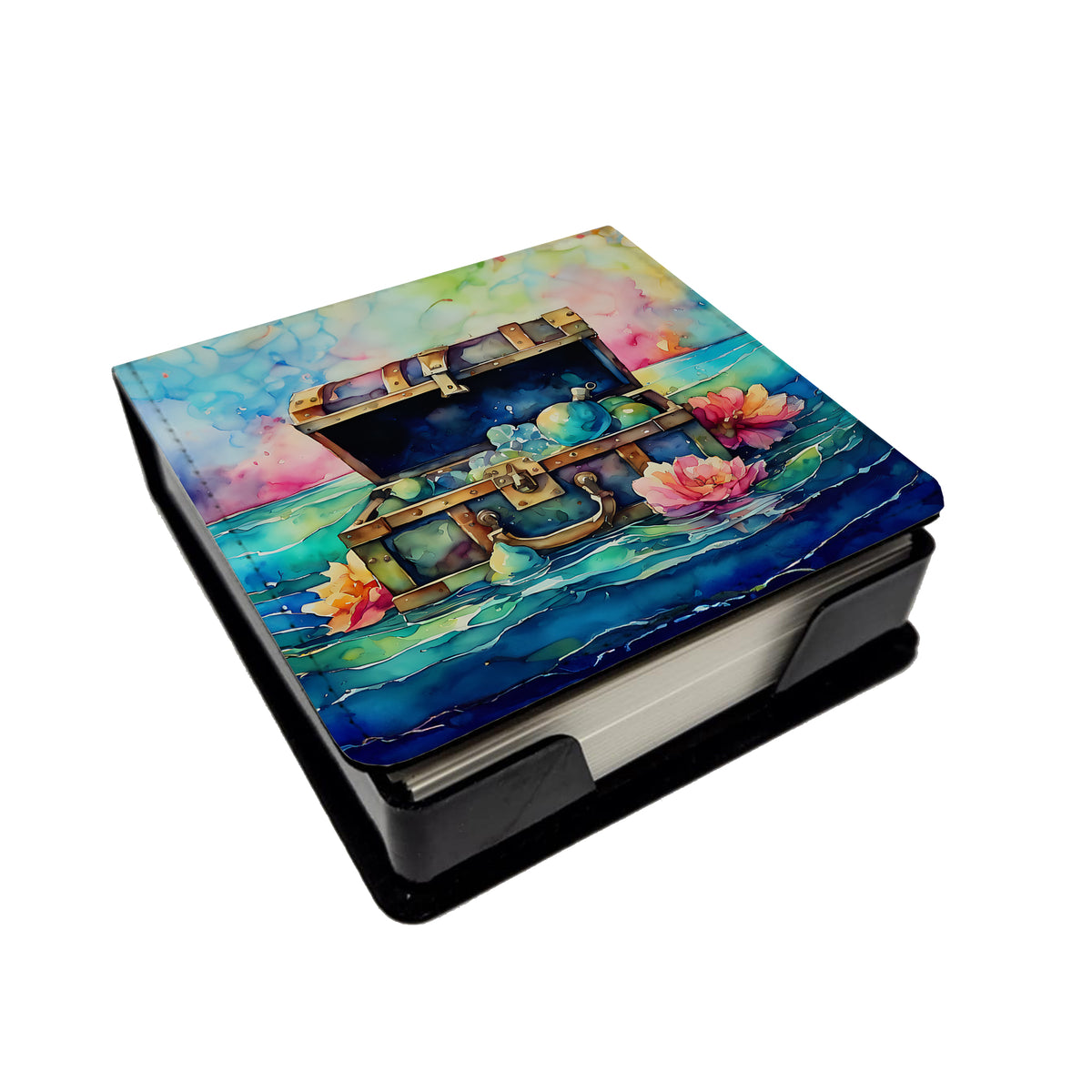 Buy this Treasure Chest PU Leather Note Paper Holder