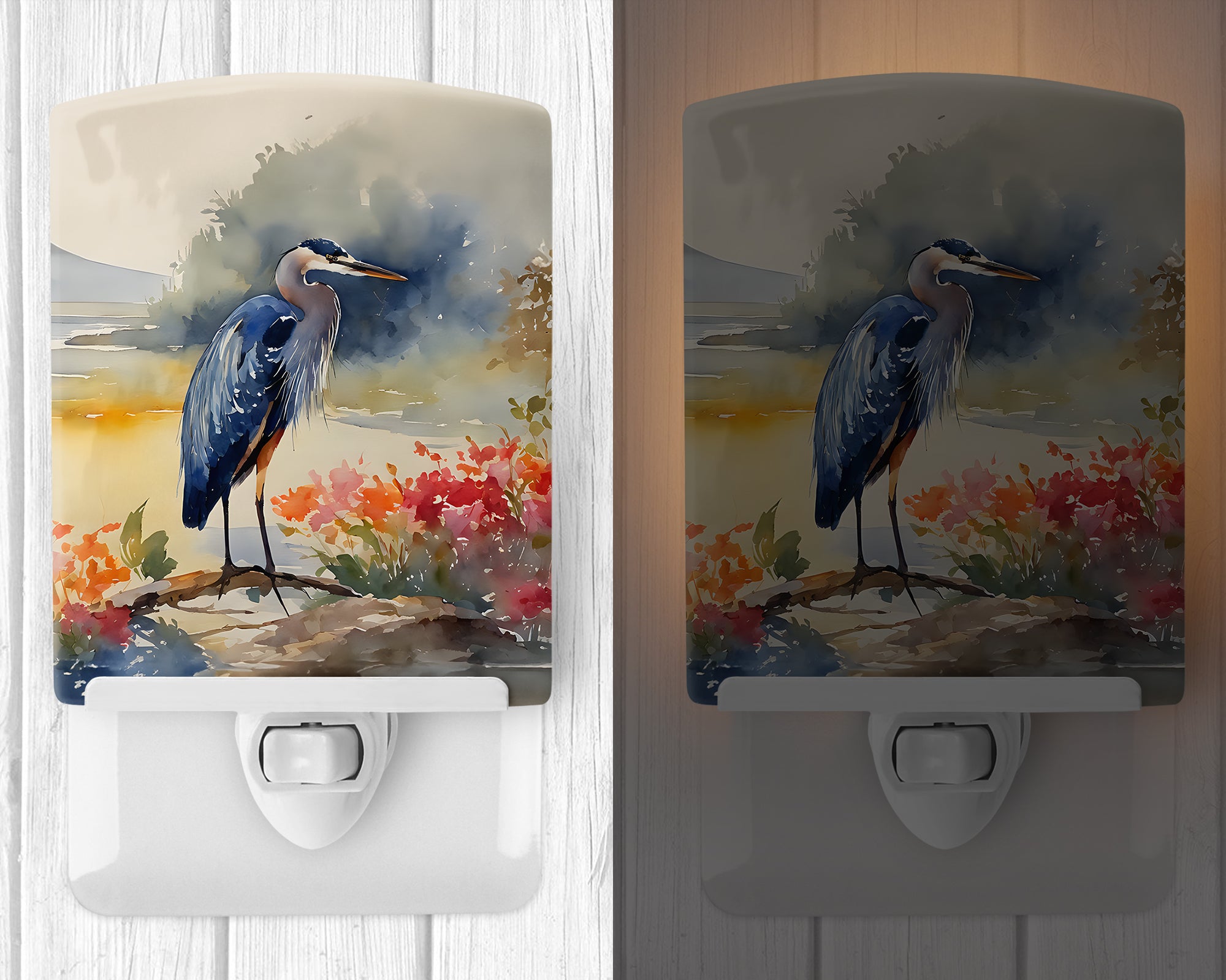 Buy this Blue Heron Ceramic Night Light