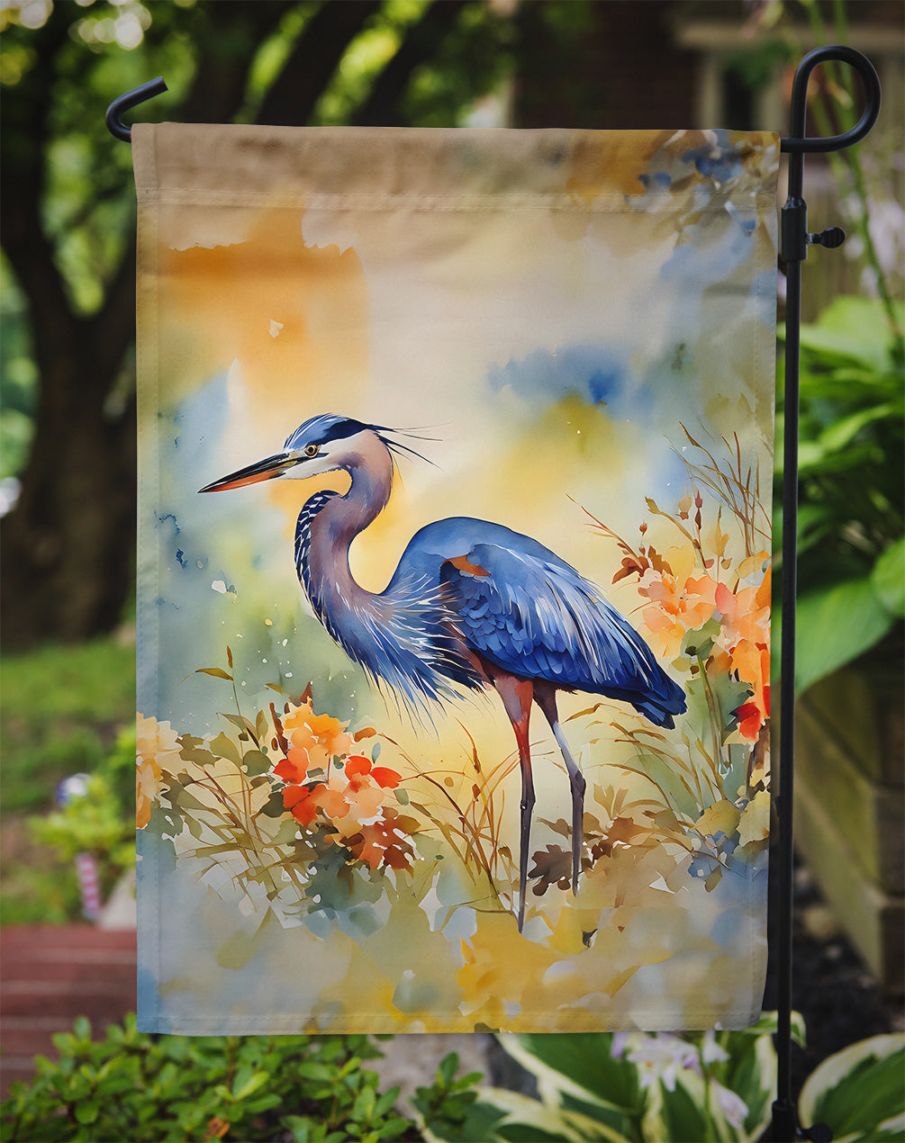 Blue Heron Garden Flag