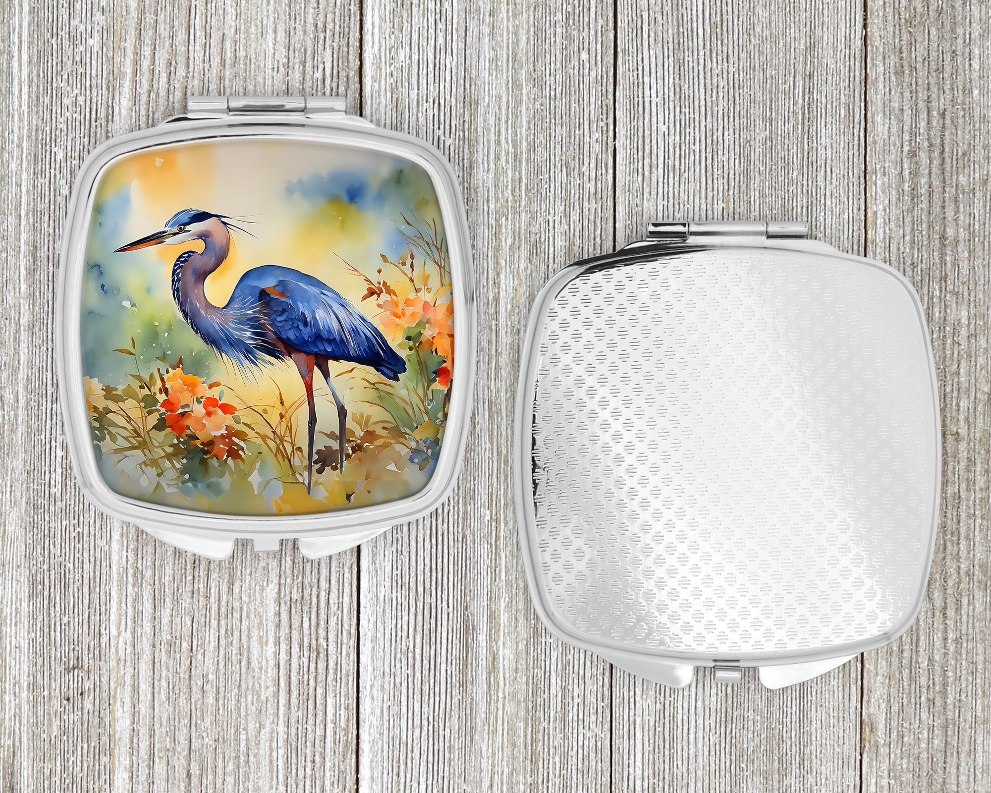 Blue Heron Compact Mirror