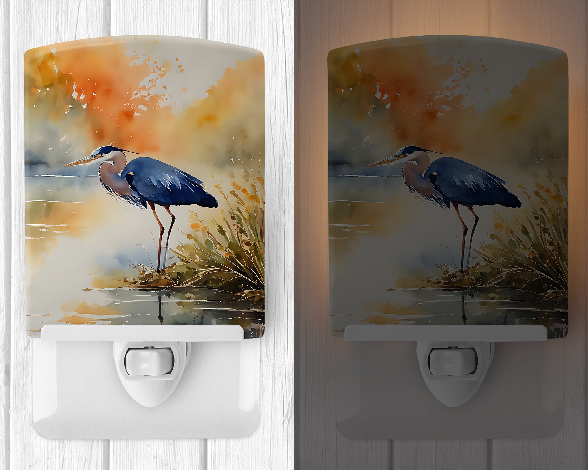 Buy this Blue Heron Ceramic Night Light