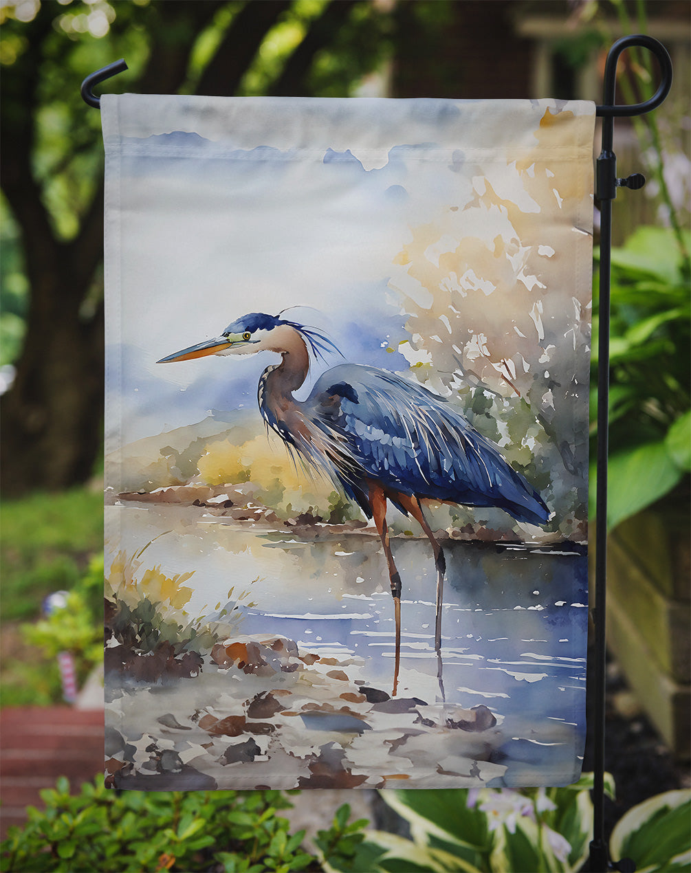 Blue Heron Garden Flag