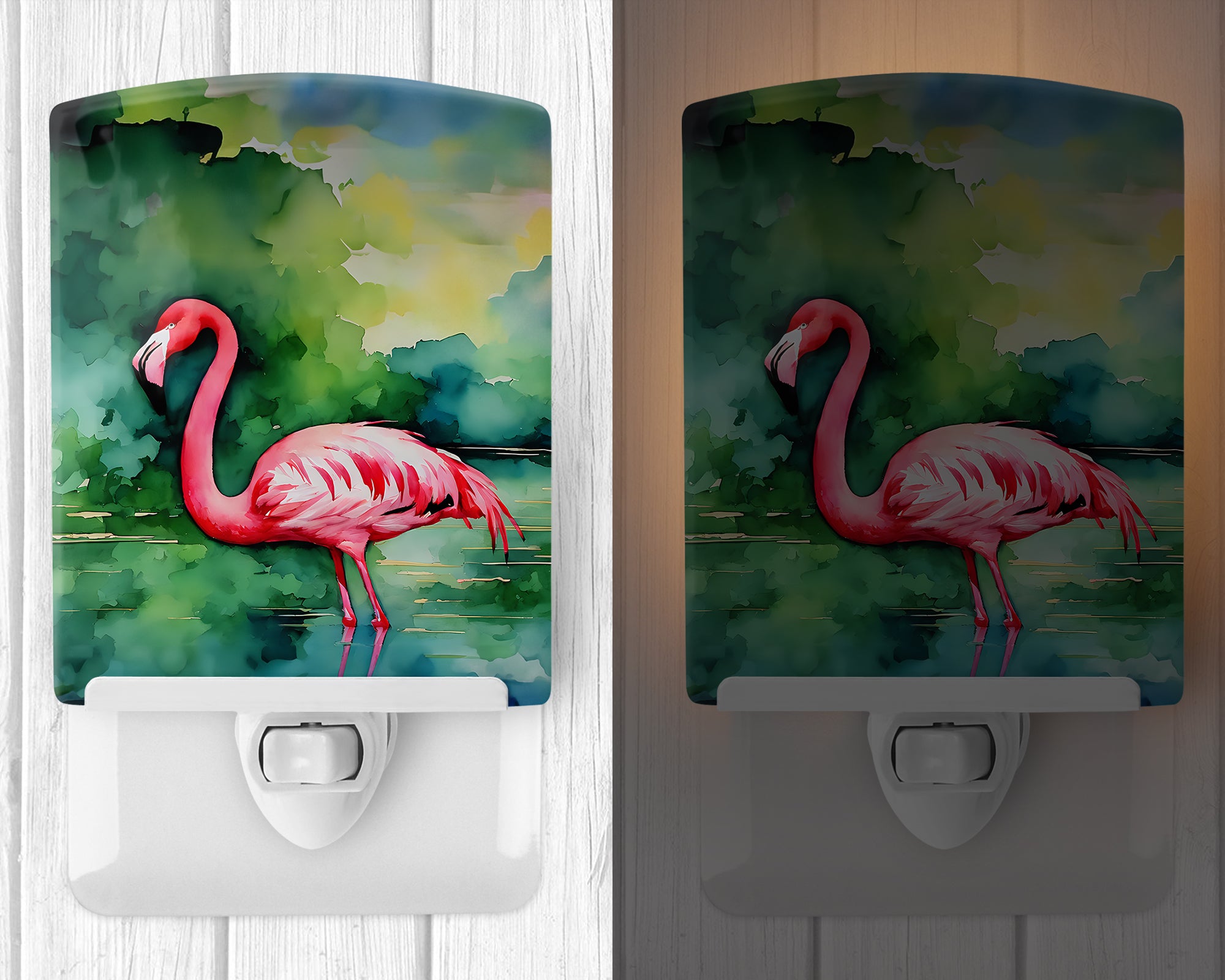 Flamingo Ceramic Night Light