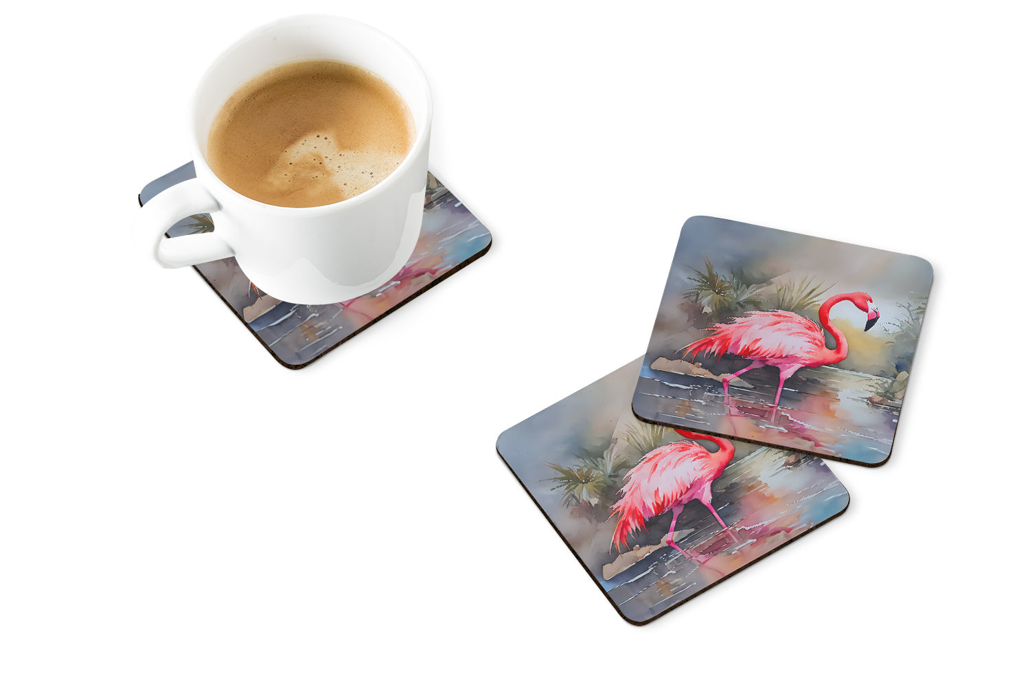 Flamingo Foam Coasters