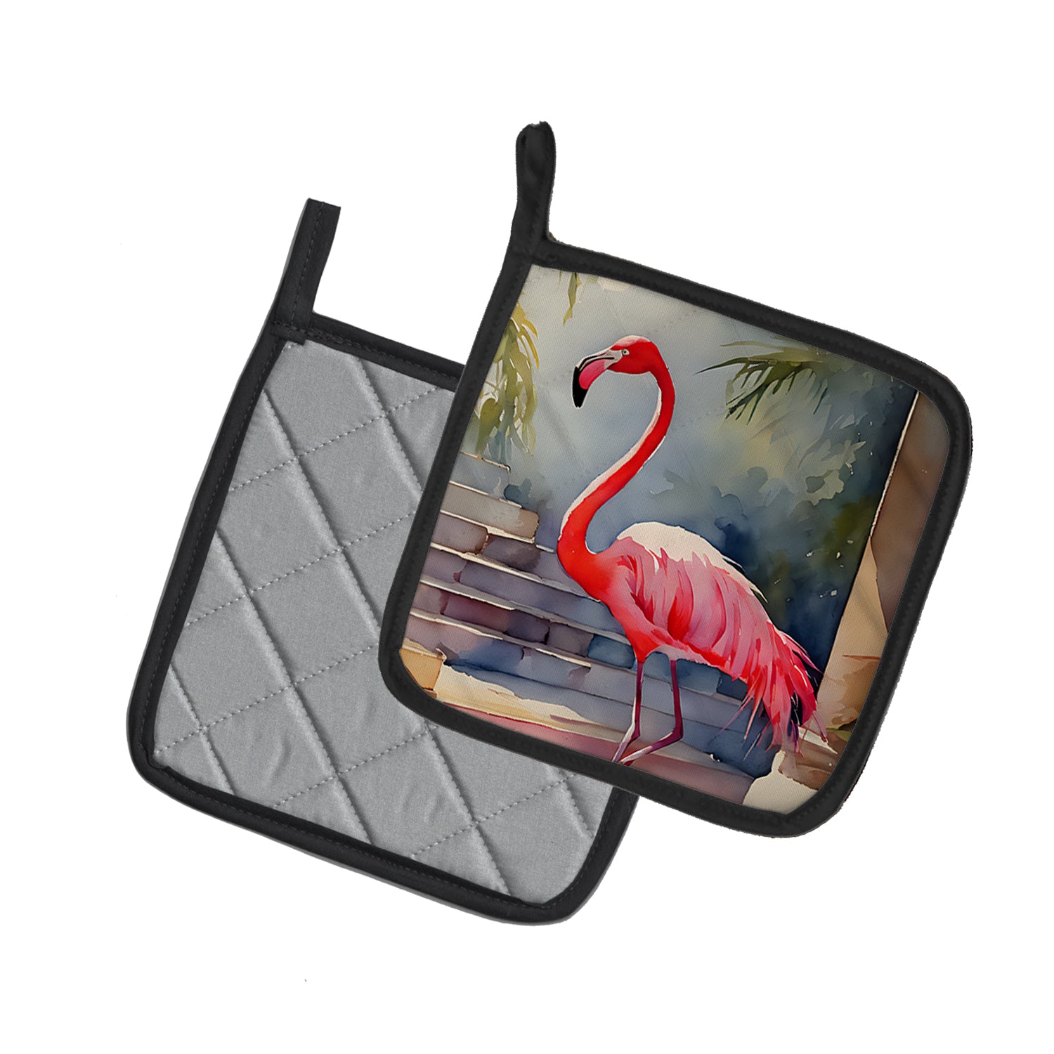 Flamingo Pair of Pot Holders