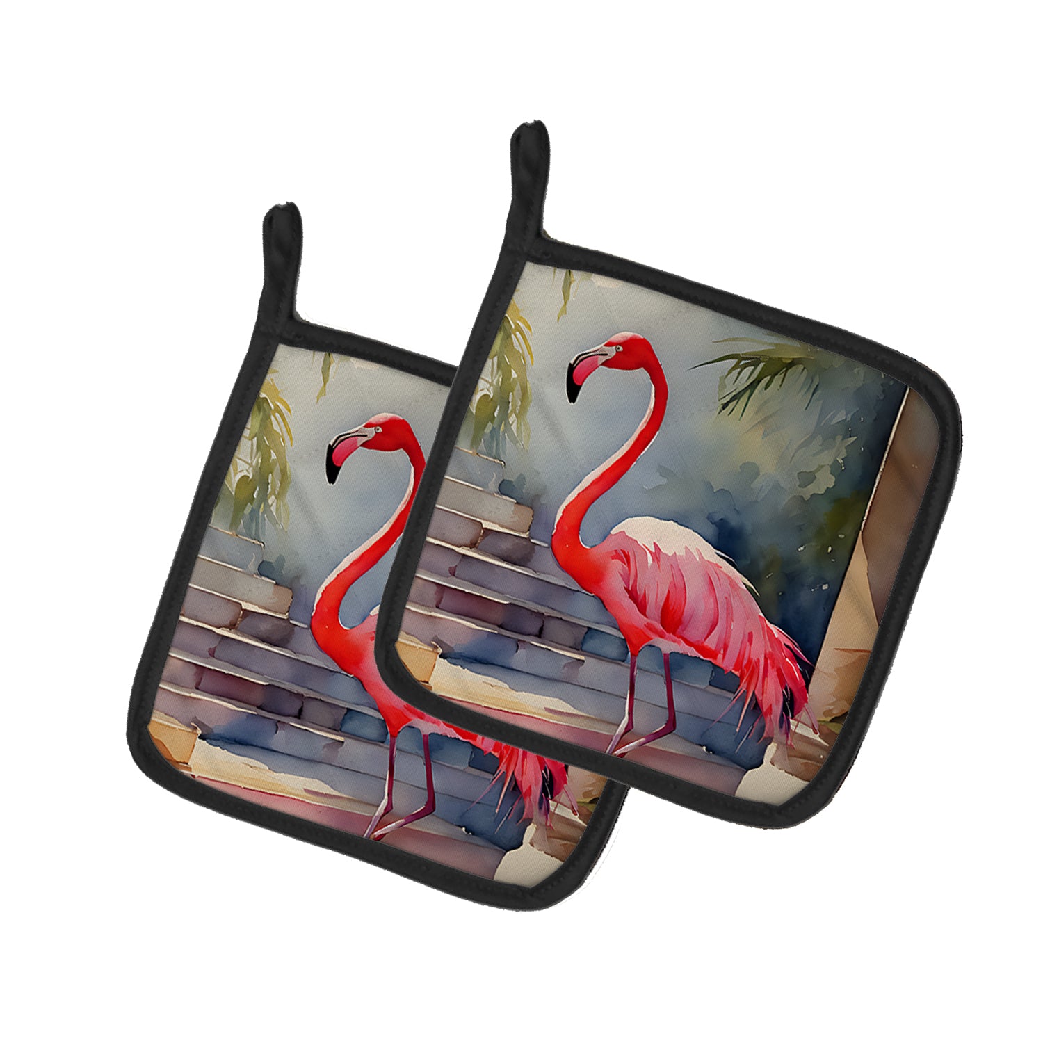 Buy this Flamingo Pair of Pot Holders