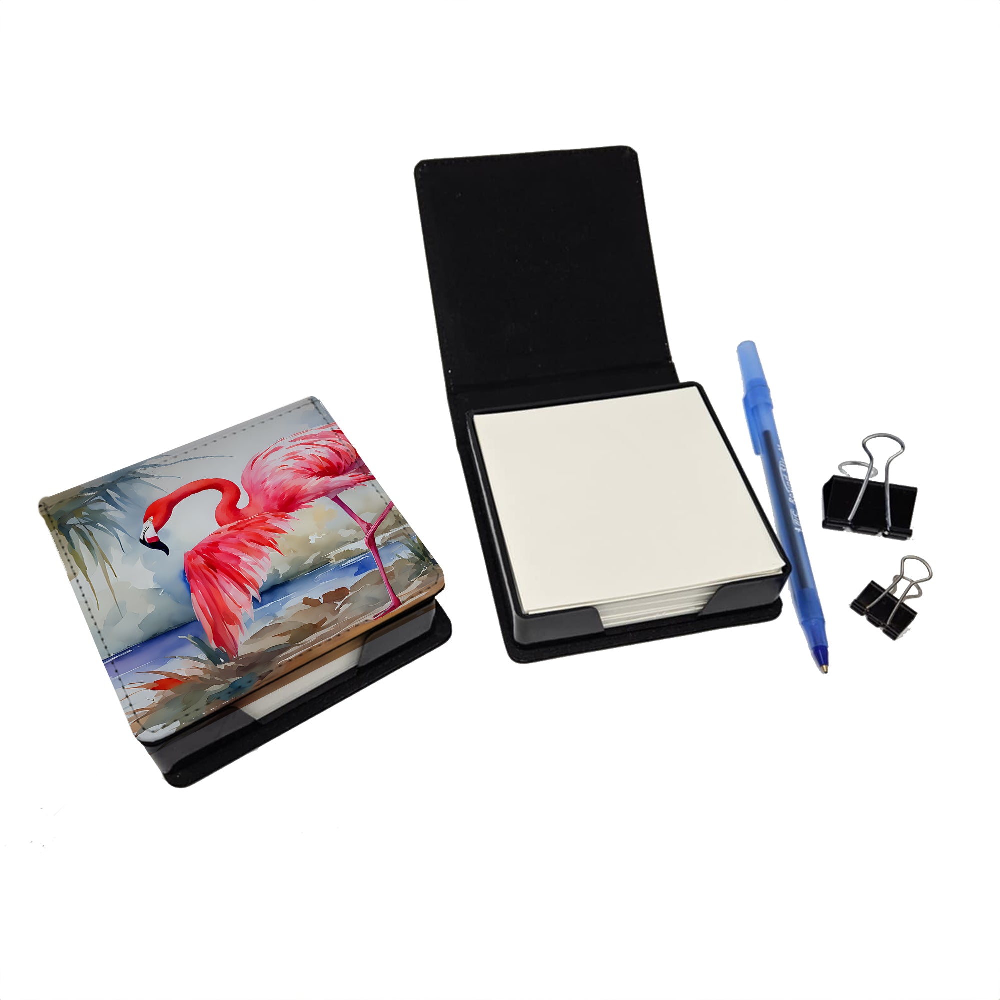 Buy this Flamingo PU Leather Note Paper Holder