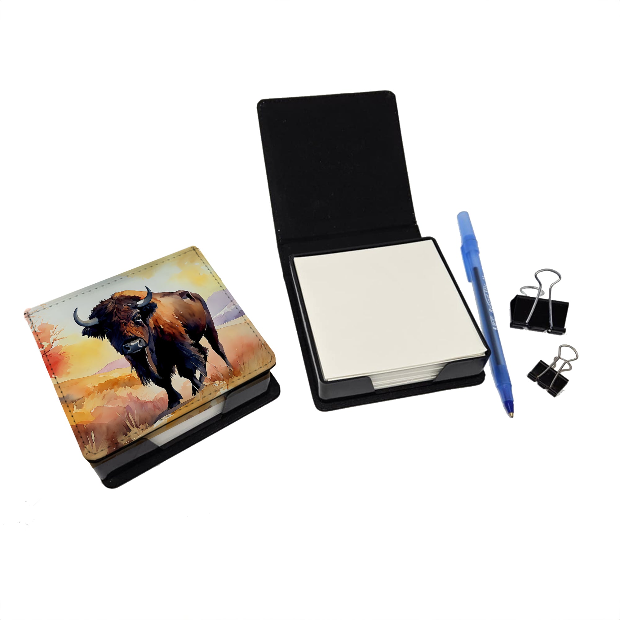 Buy this American Bison PU Leather Note Paper Holder