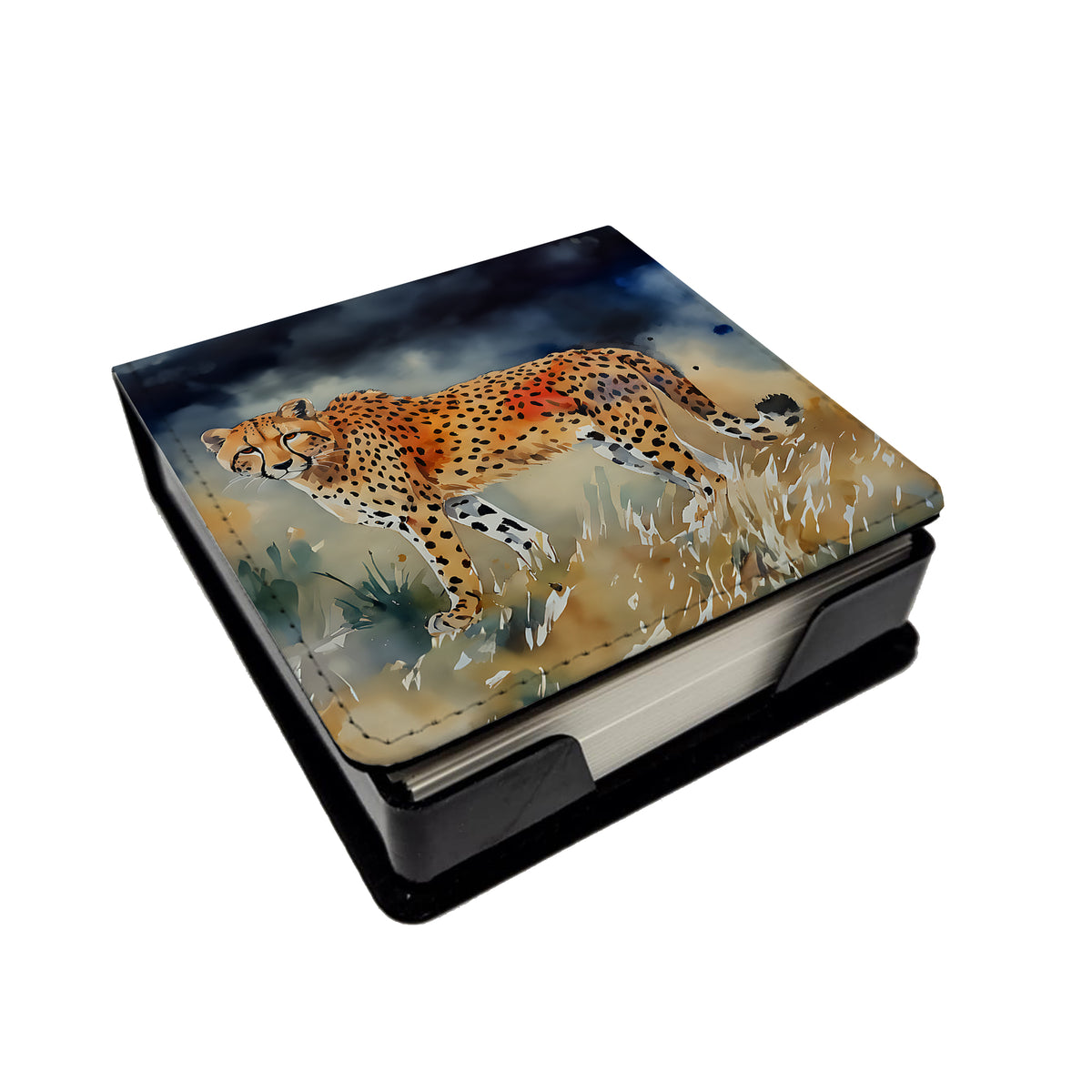 Buy this Cheetah PU Leather Note Paper Holder