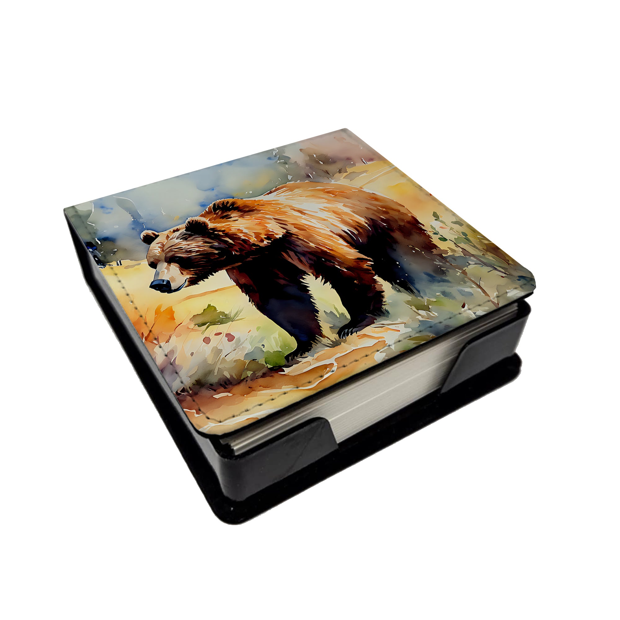 Buy this Grizzly Bear PU Leather Note Paper Holder