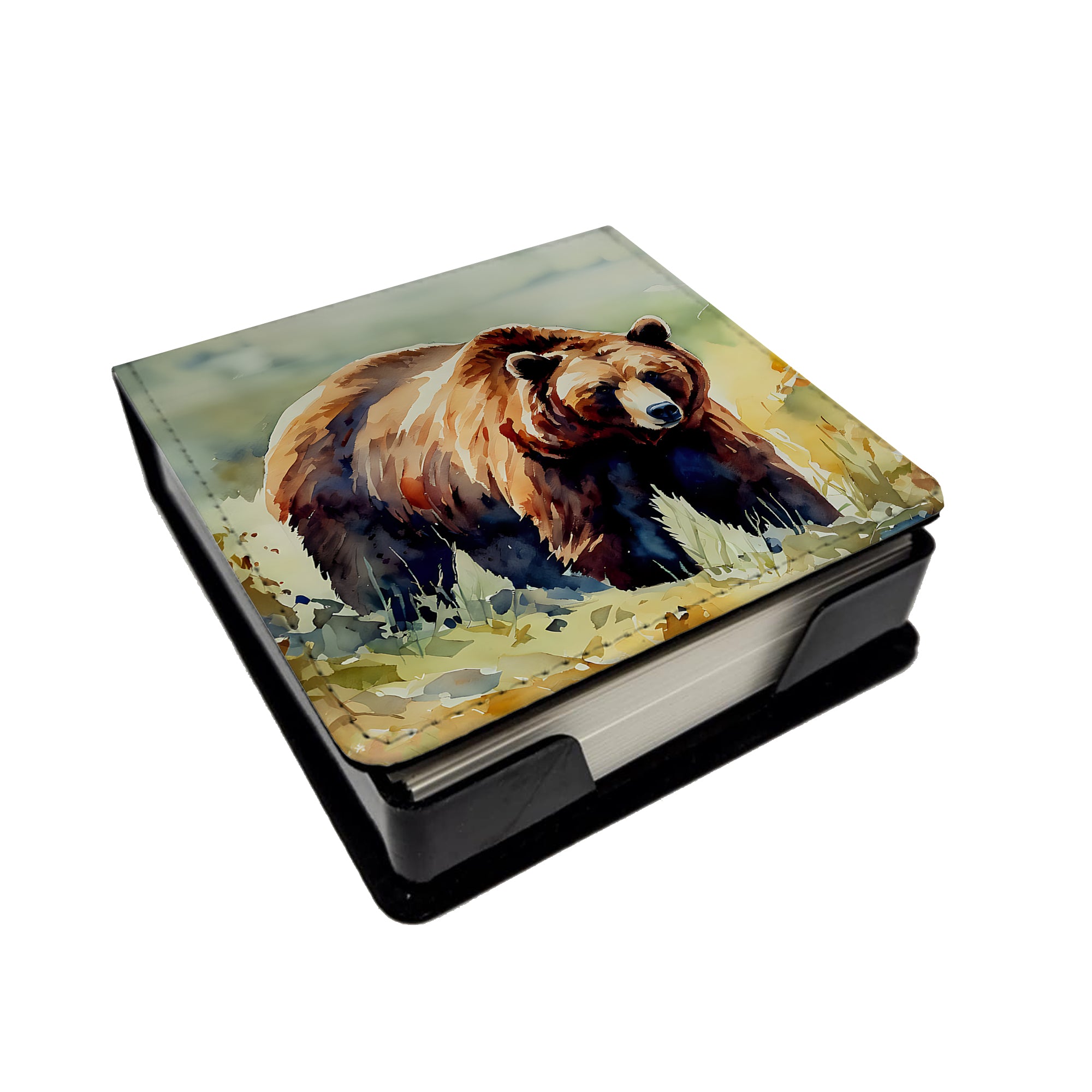 Buy this Grizzly Bear PU Leather Note Paper Holder