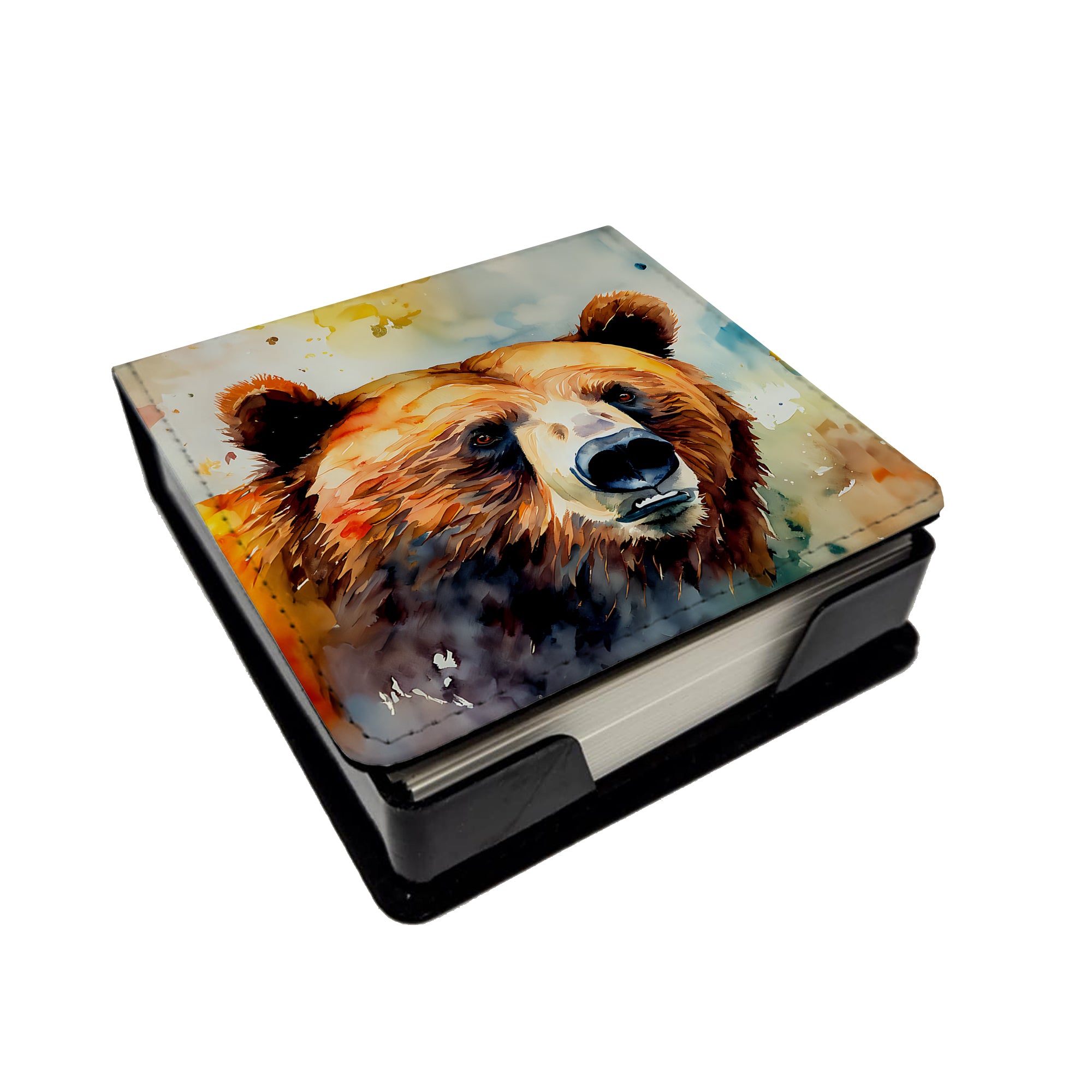 Buy this Grizzly Bear PU Leather Note Paper Holder