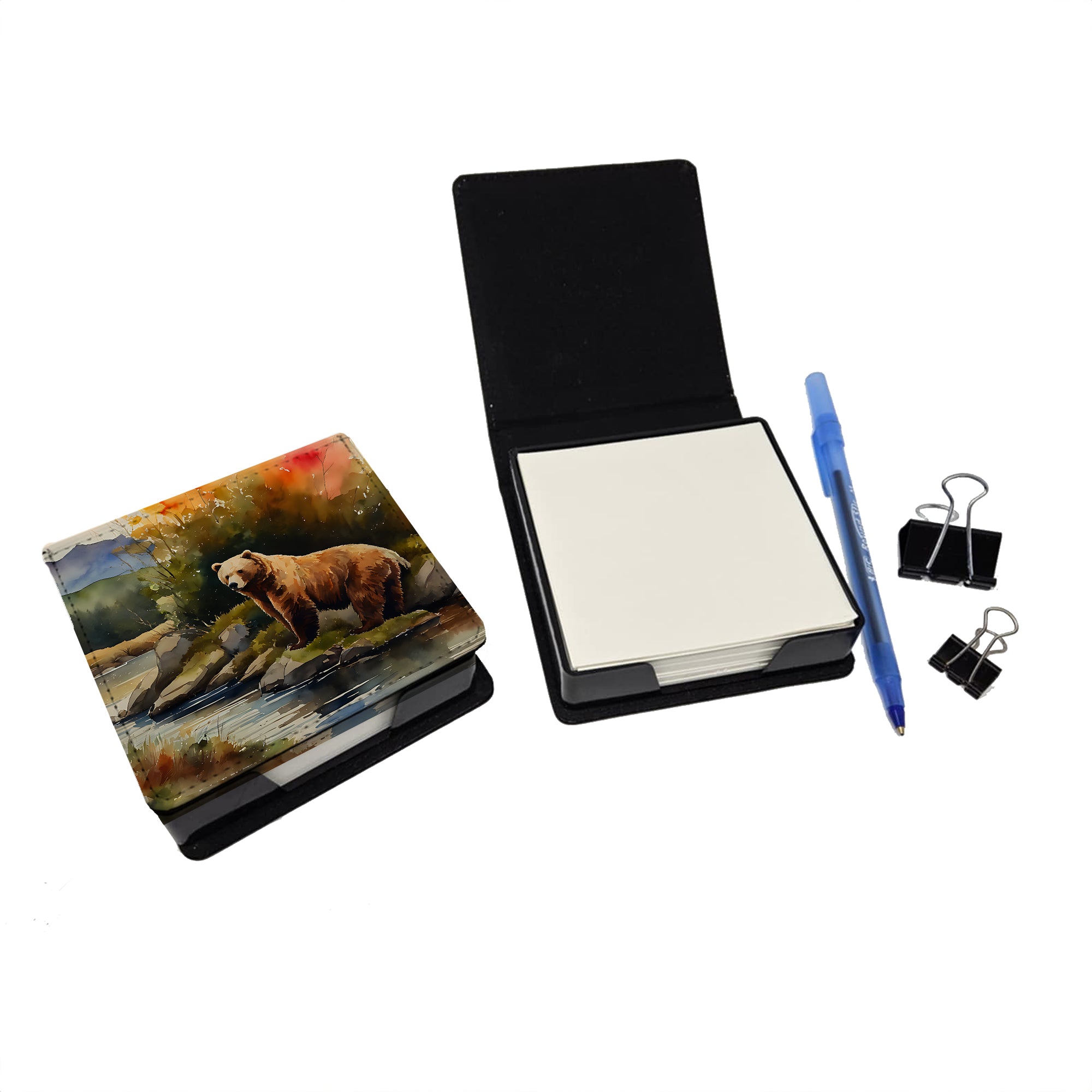 Buy this Kodiak Bear PU Leather Note Paper Holder