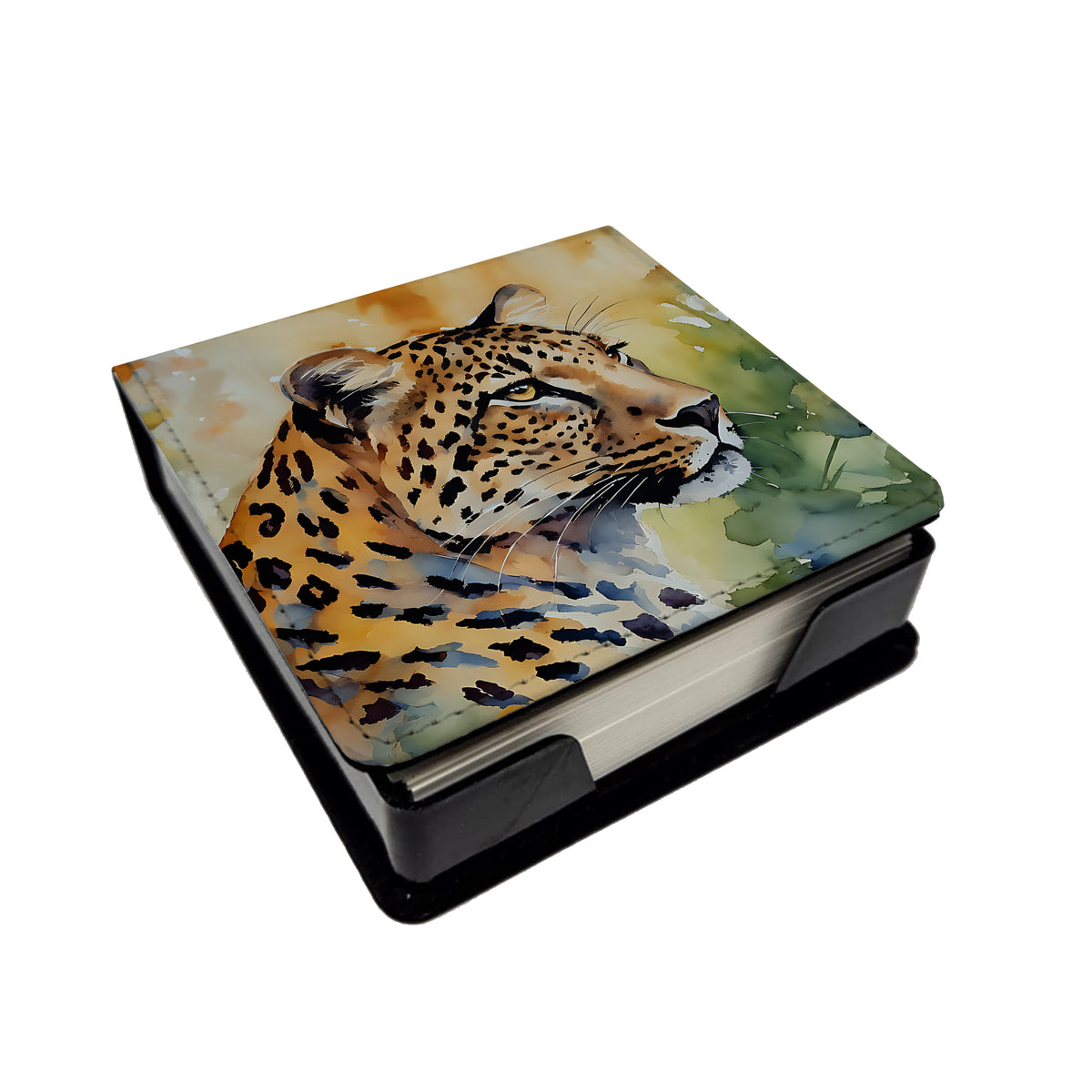 Buy this Leopard PU Leather Note Paper Holder