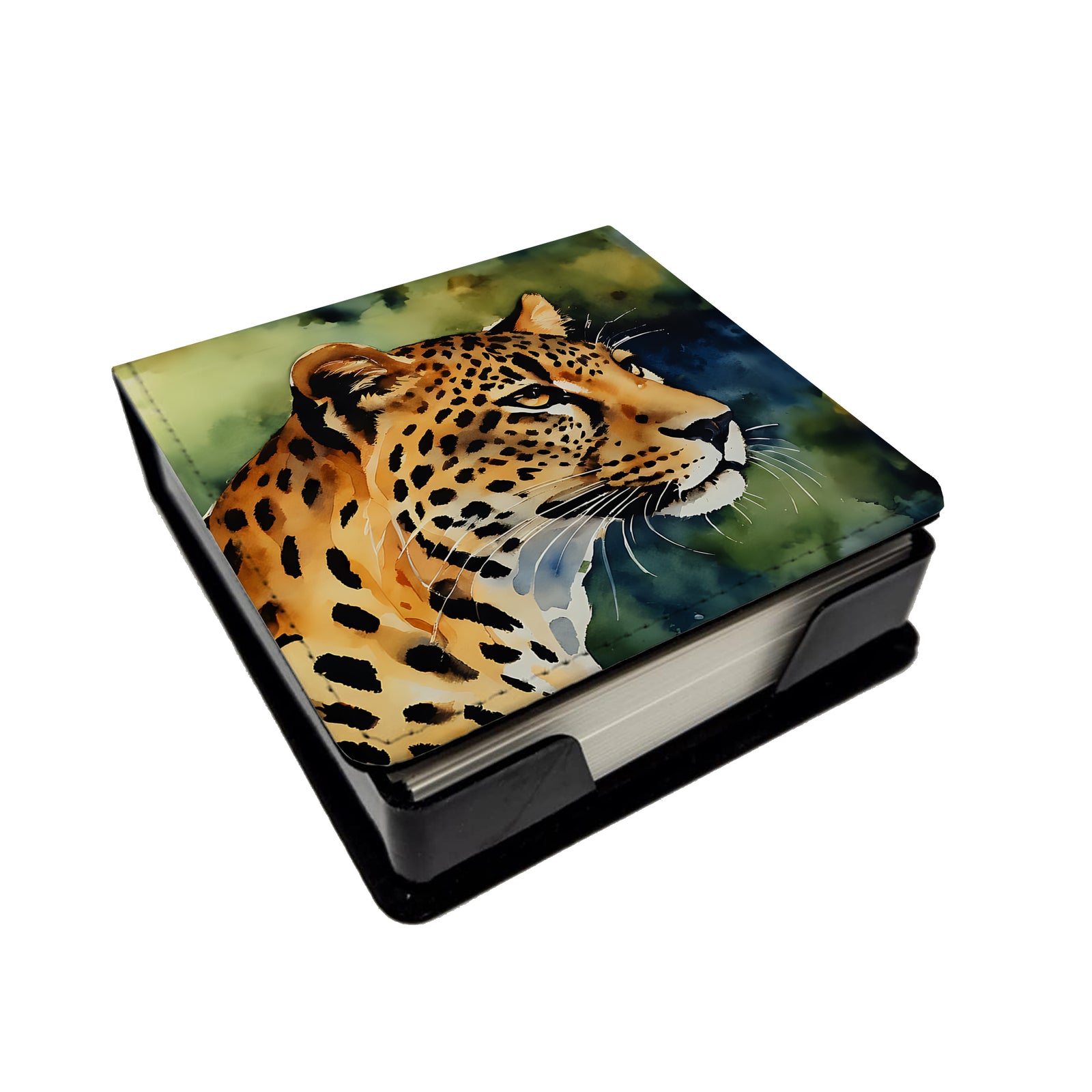 Buy this Leopard PU Leather Note Paper Holder