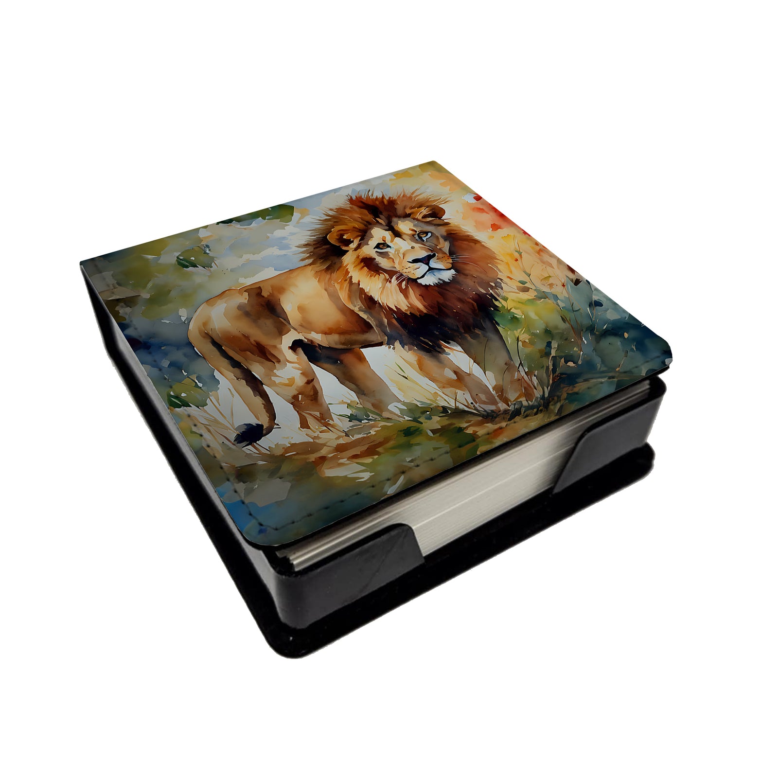 Buy this Lion PU Leather Note Paper Holder