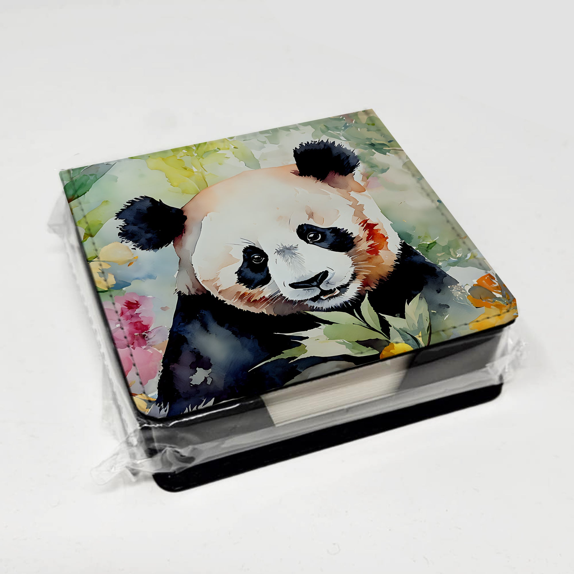 Panda PU Leather Note Paper Holder