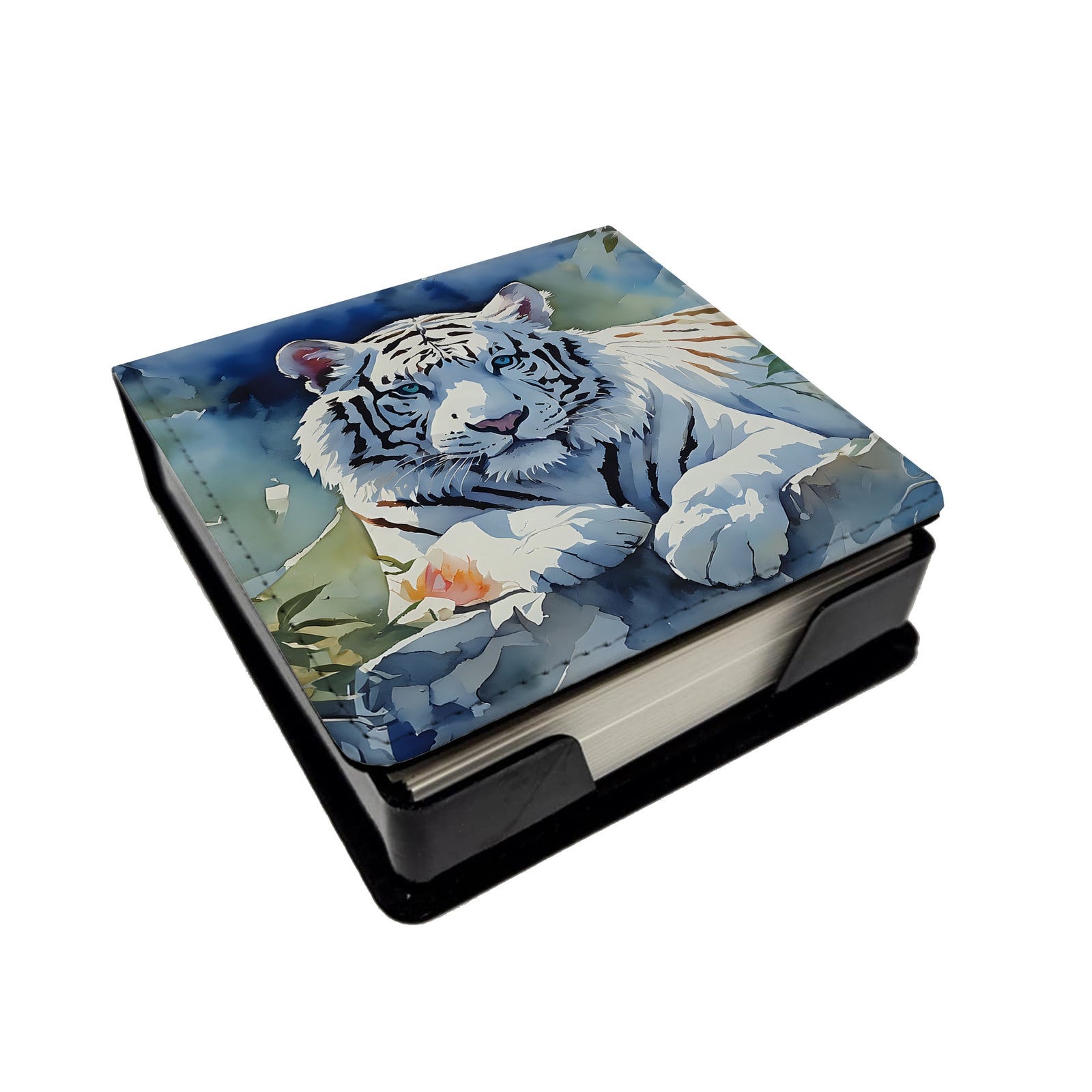 Buy this White Tiger PU Leather Note Paper Holder