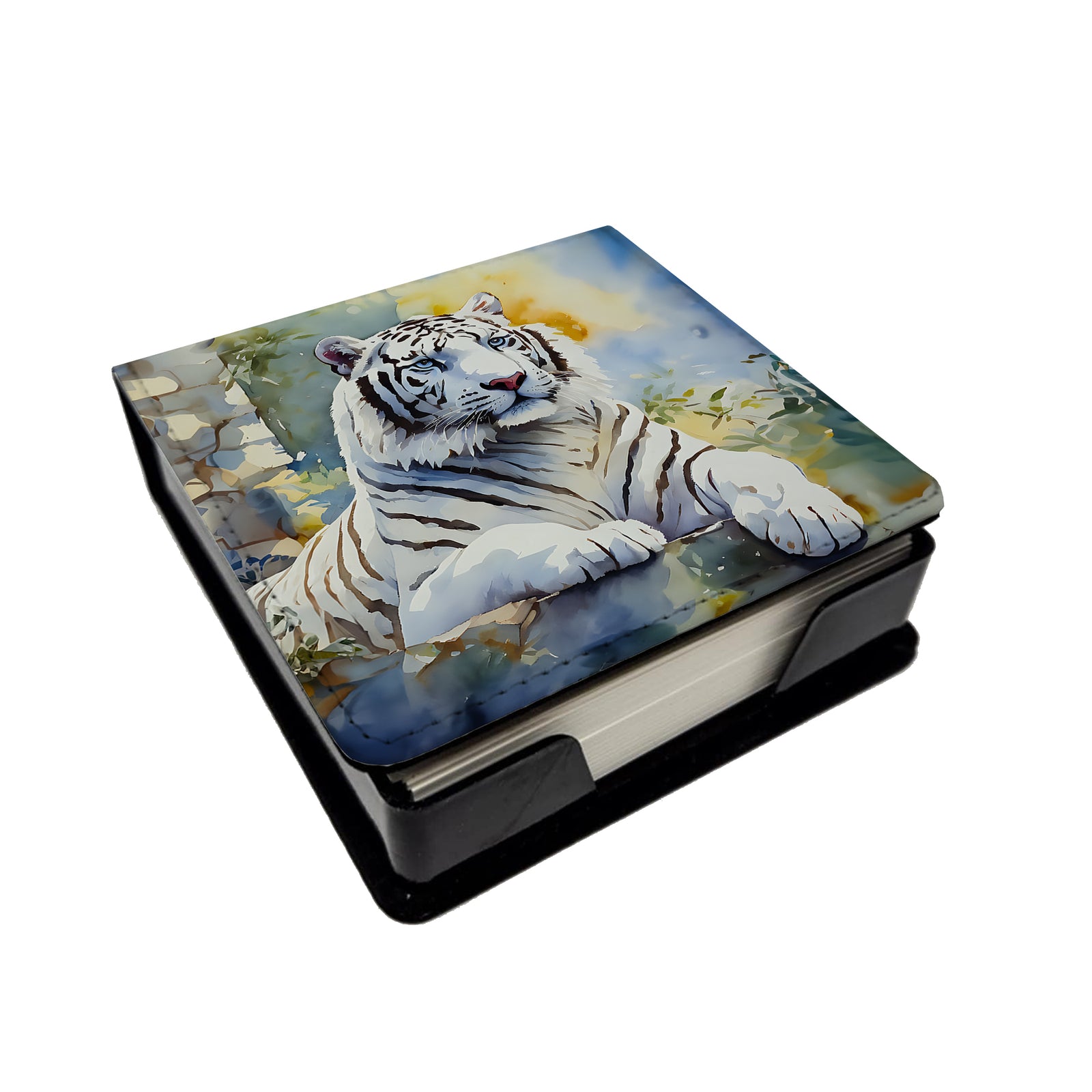 Buy this White Tiger PU Leather Note Paper Holder