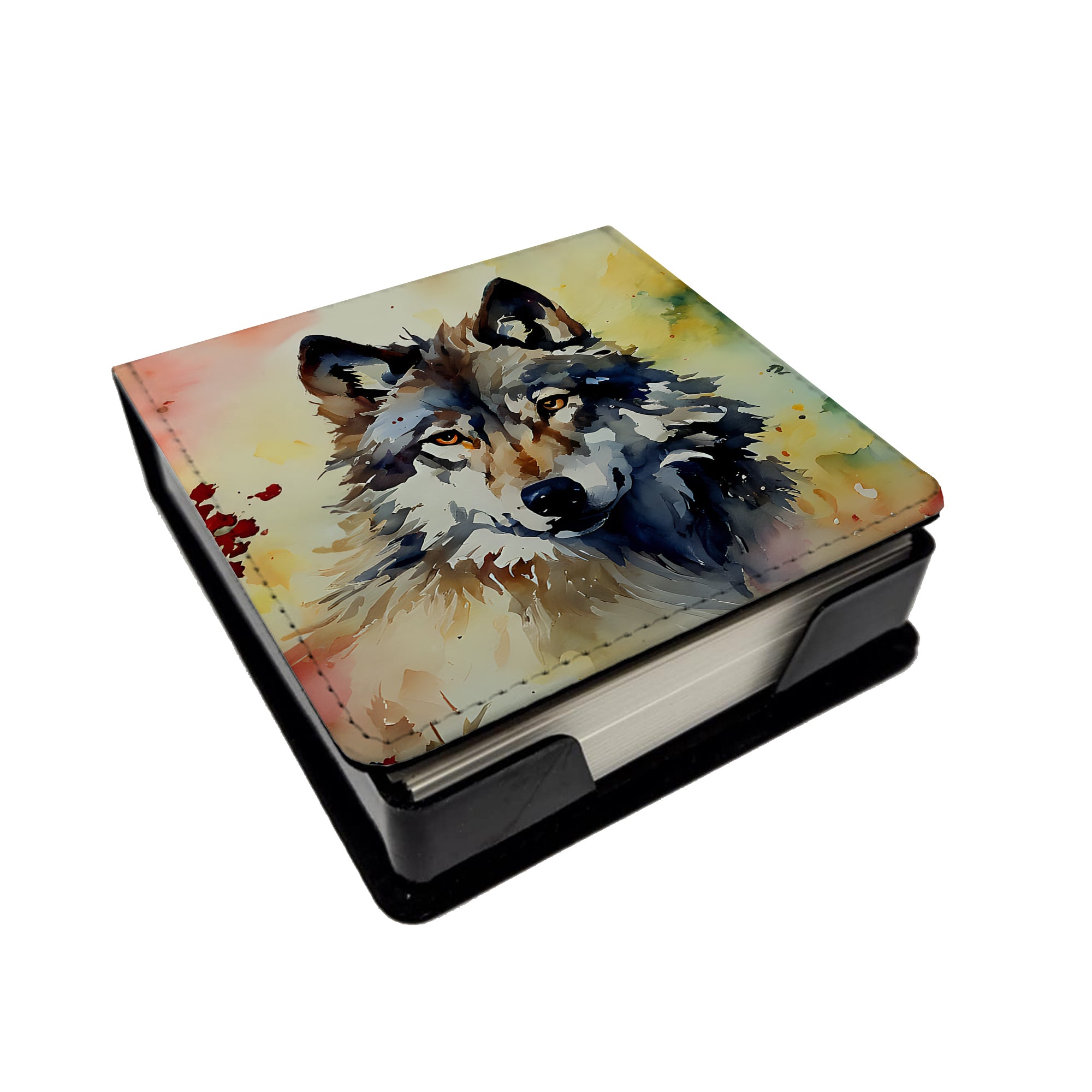 Buy this Wolves Wolf  PU Leather Note Paper Holder