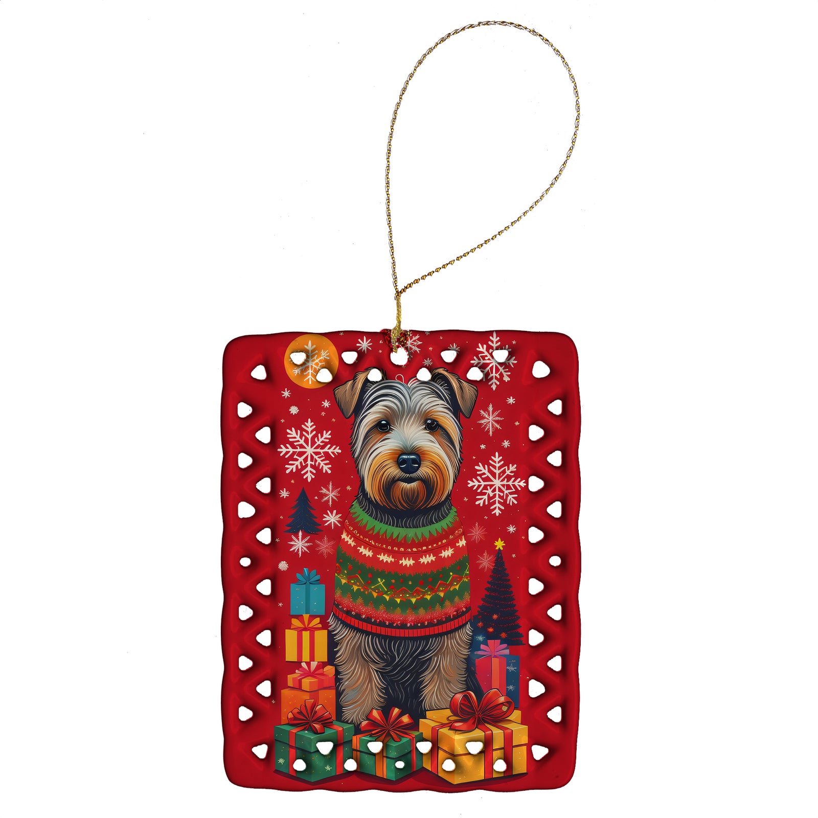 Buy this Glen of Imaal Terrier Holiday Christmas Porcelain Ornament