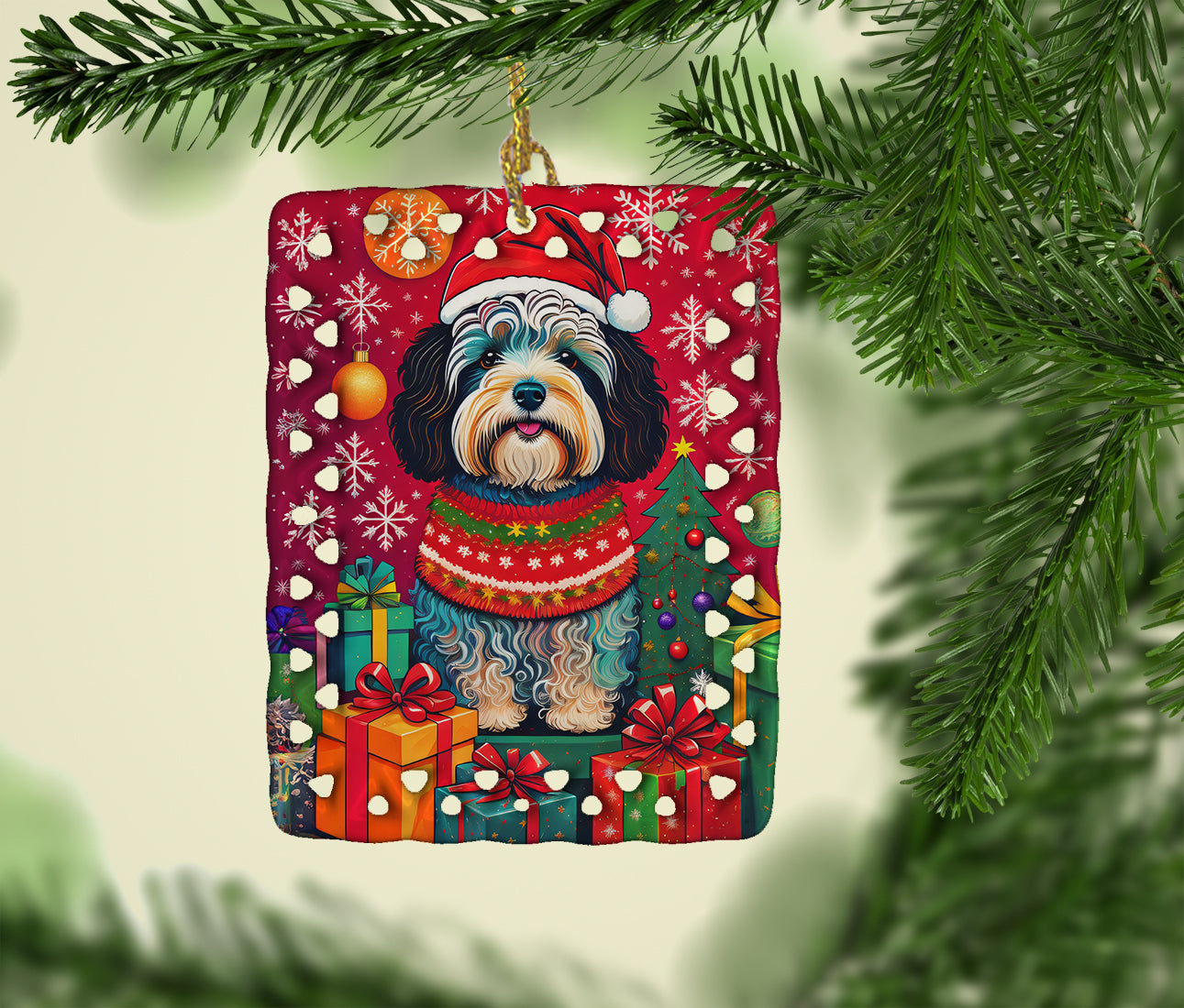 Buy this Havanese Holiday Christmas Porcelain Ornament