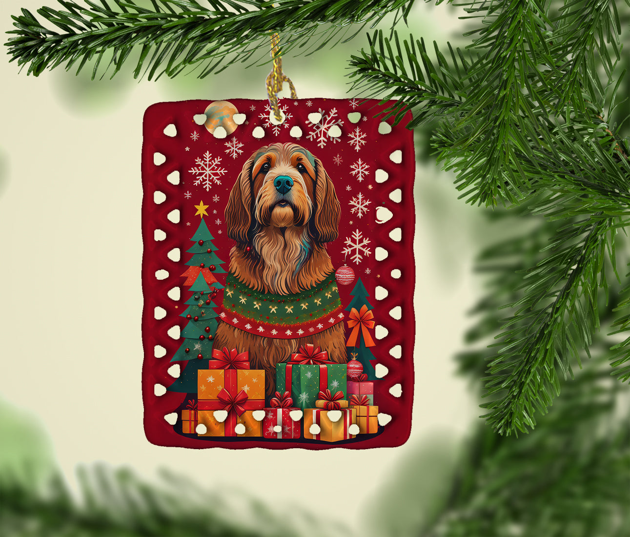 Buy this Otterhound Holiday Christmas Porcelain Ornament