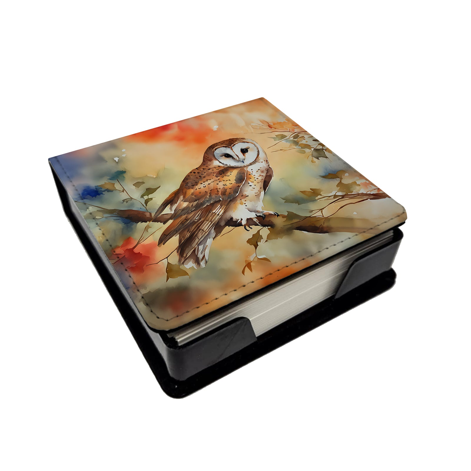 Buy this Barn Owl PU Leather Note Paper Holder