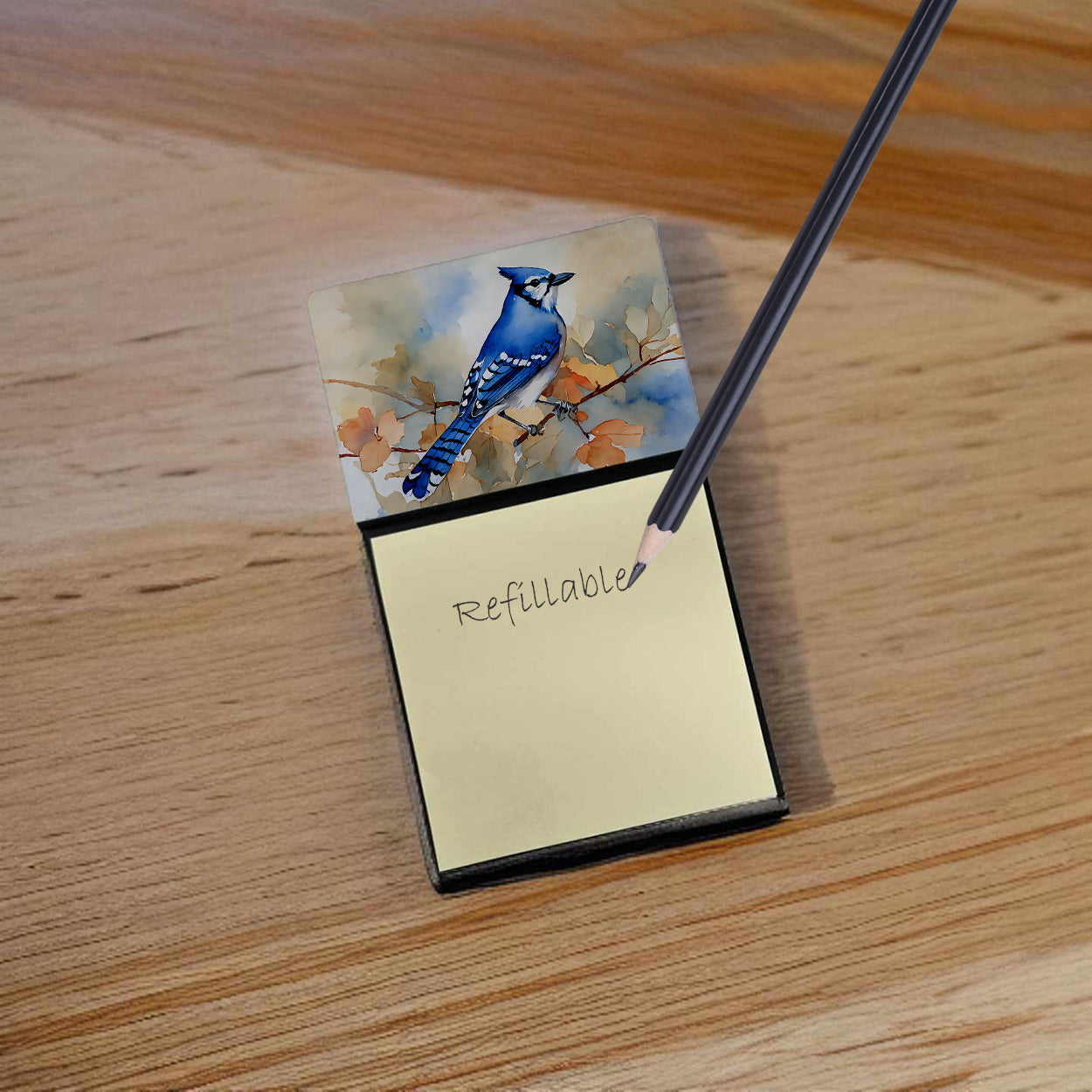 Blue Jay Sticky Note Holder