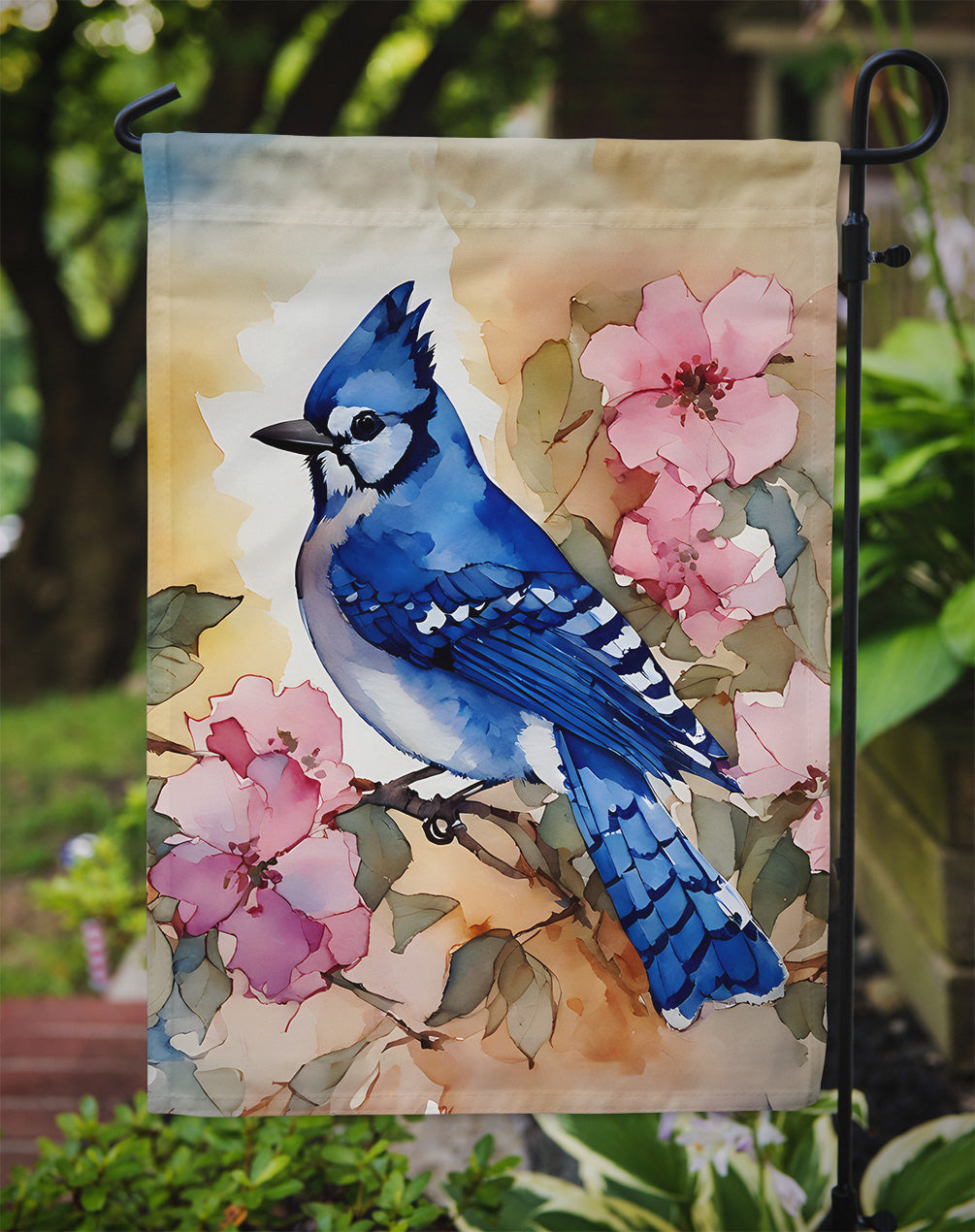 Blue Jay Garden Flag