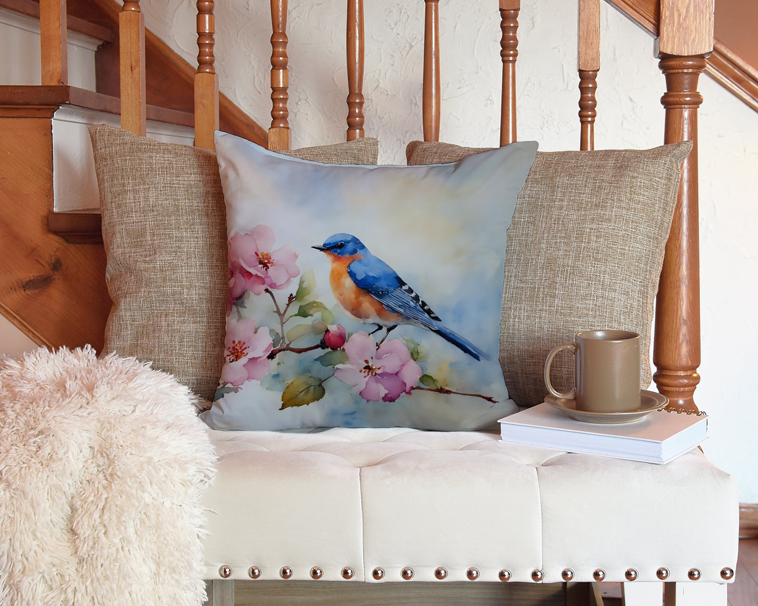 Bluebird Throw Pillow