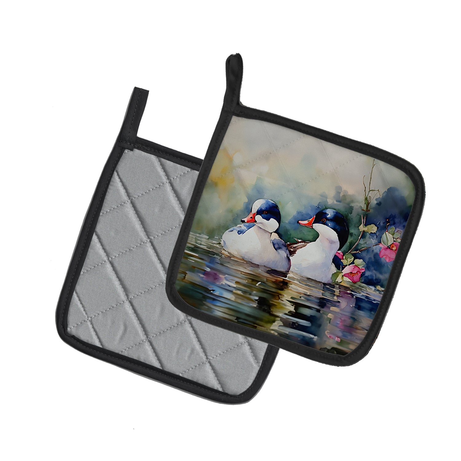 Buy this Bufflehead Pair of Pot Holders