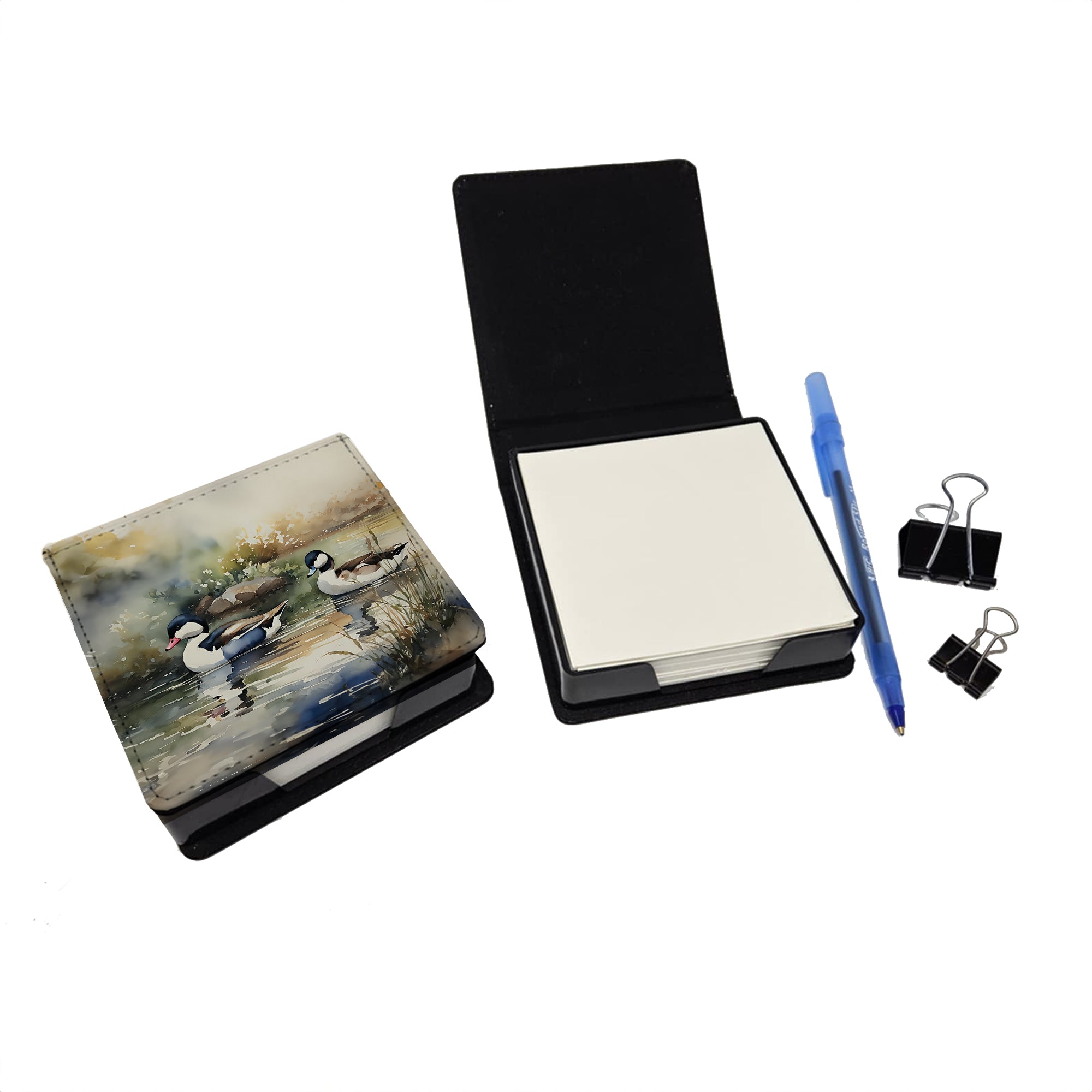 Buy this Bufflehead PU Leather Note Paper Holder