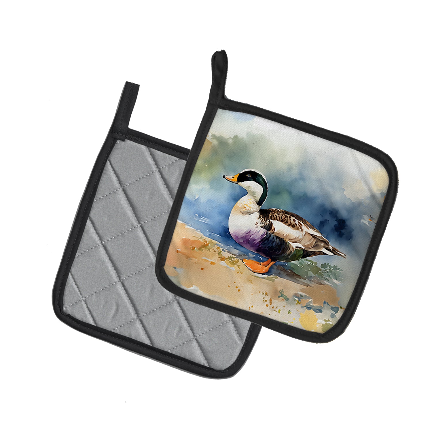 Buy this Common Eider Duck Pair of Pot Holders