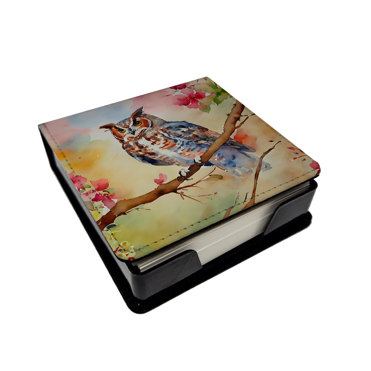 Buy this Eastern Screech Owl PU Leather Note Paper Holder