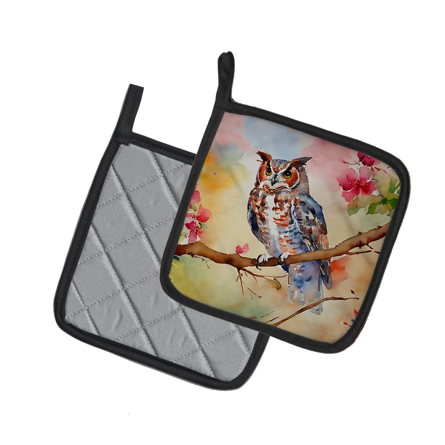 Buy this Eastern Screech Owl Pair of Pot Holders