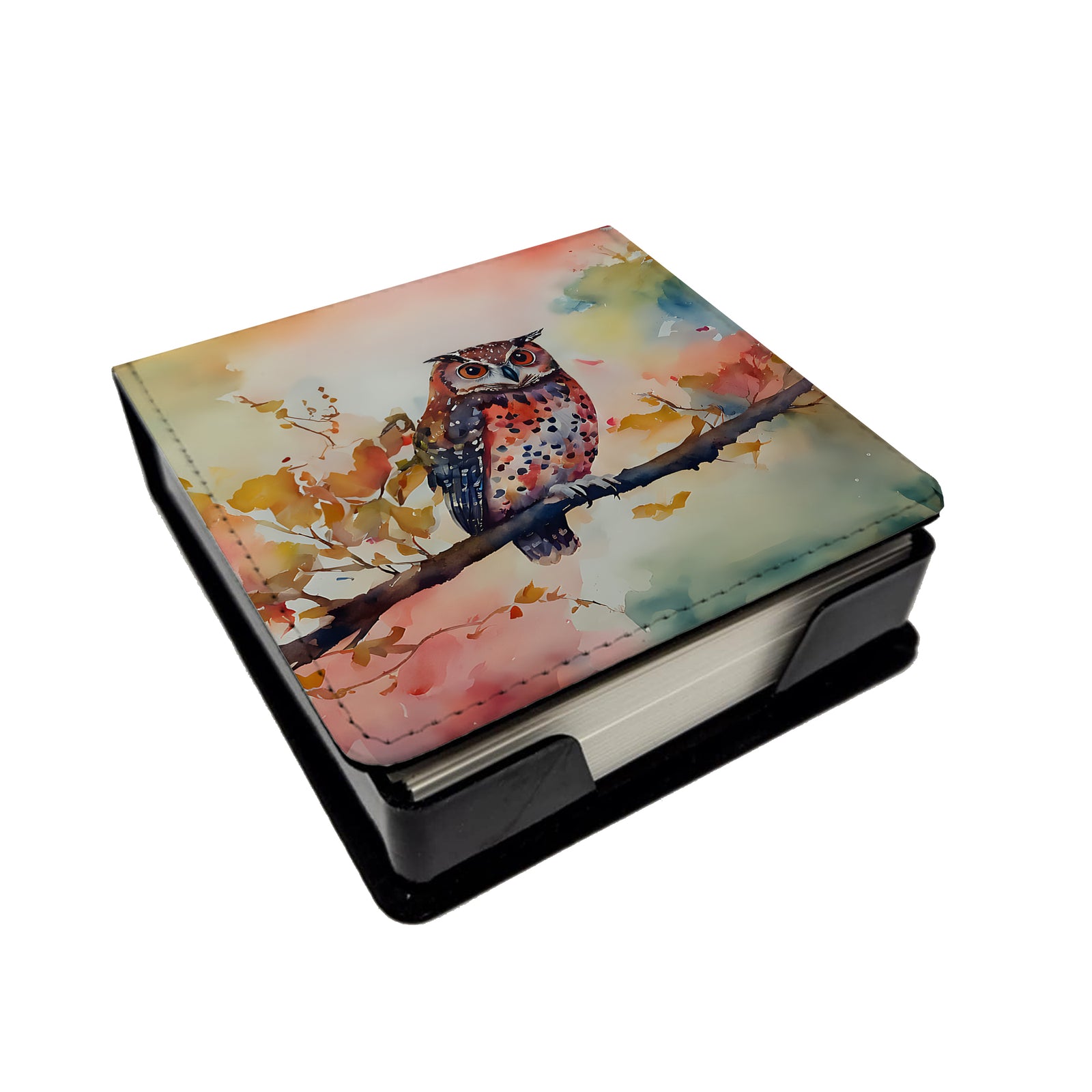 Buy this Elf Owl PU Leather Note Paper Holder