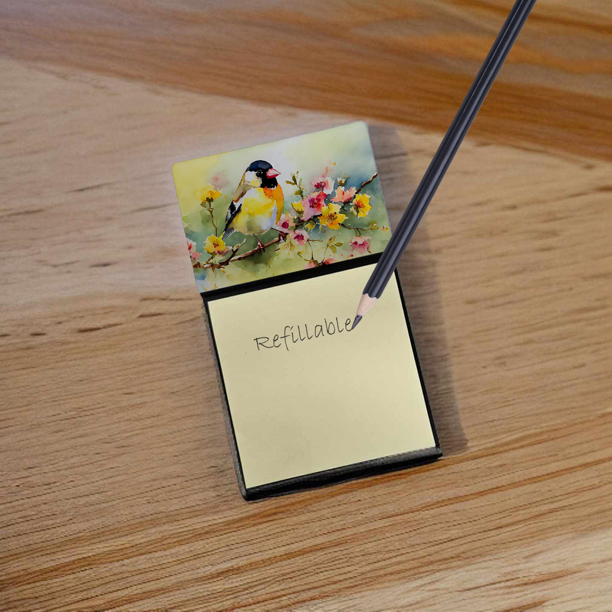 Goldfinch Sticky Note Holder