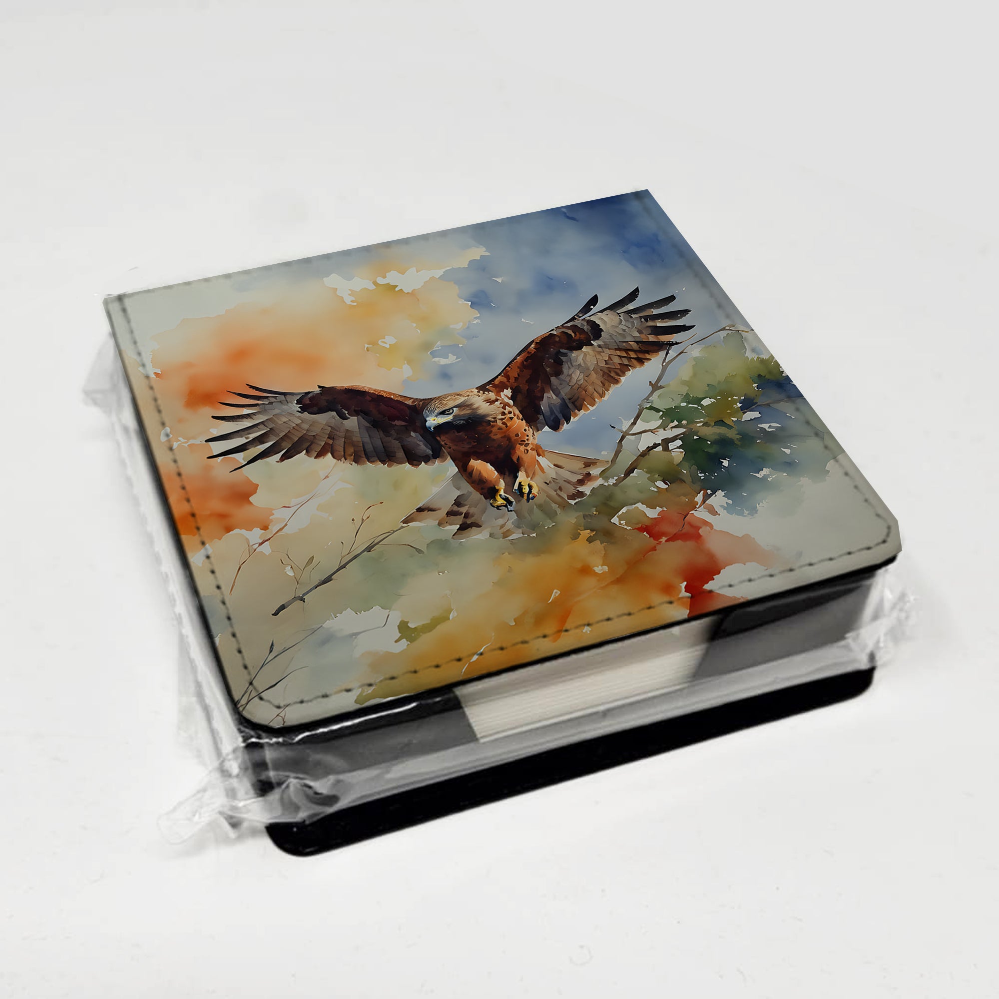 Hawk PU Leather Note Paper Holder