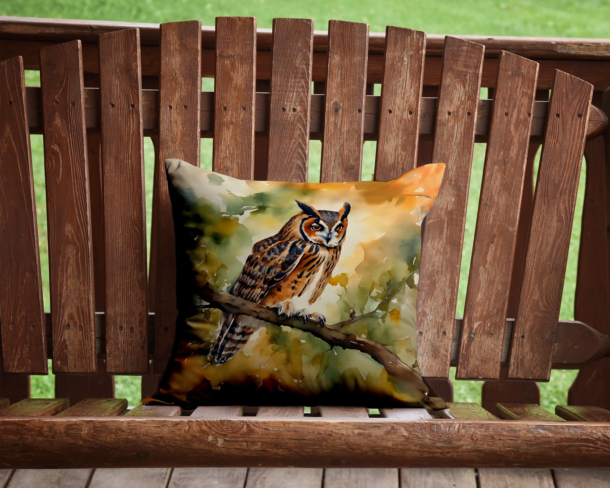 Long-Eared Owl Throw Pillow