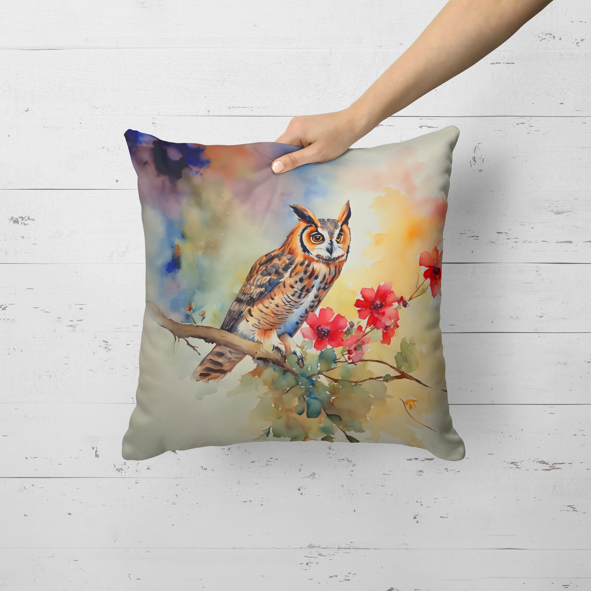 Buy this Long-Eared Owl Throw Pillow