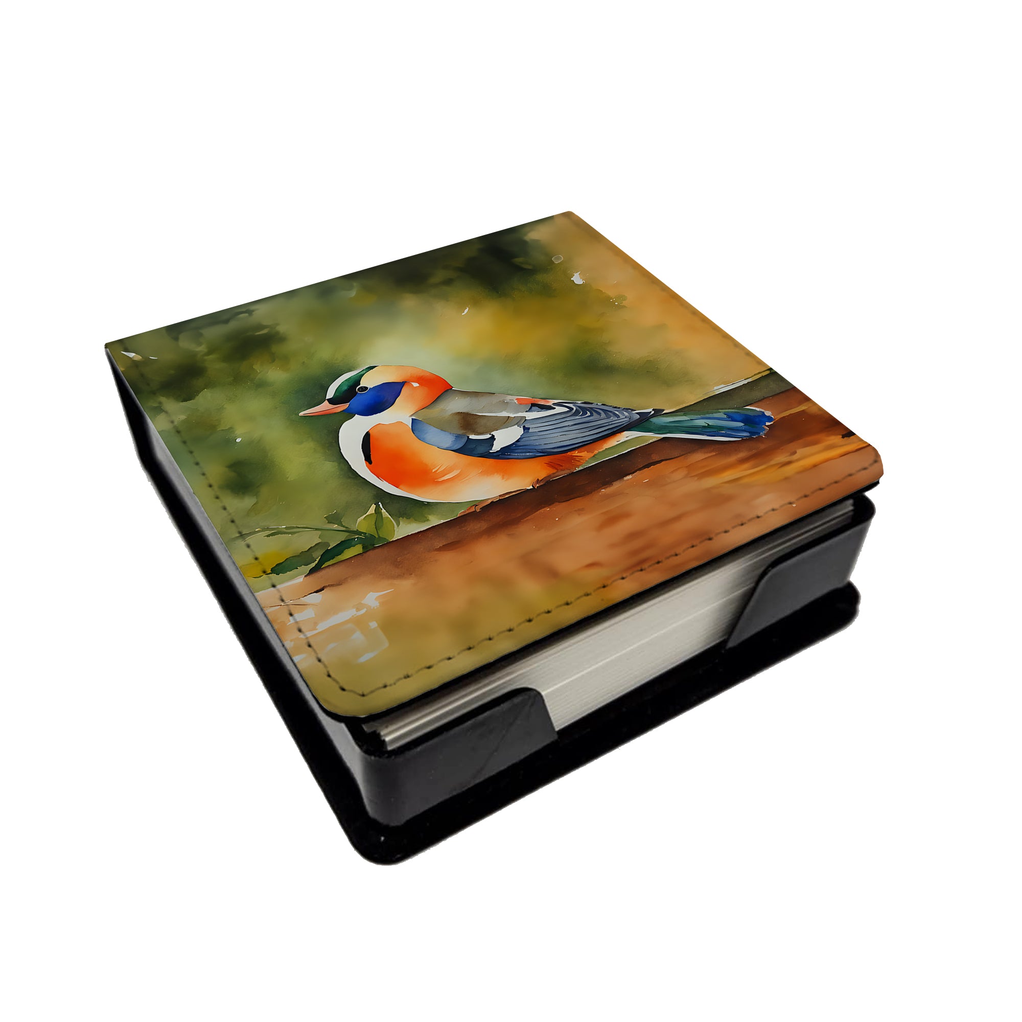 Buy this Mandarin Duck PU Leather Note Paper Holder