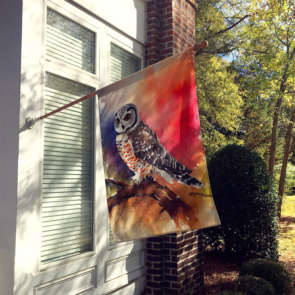 Northern Hawk Owl House Flag